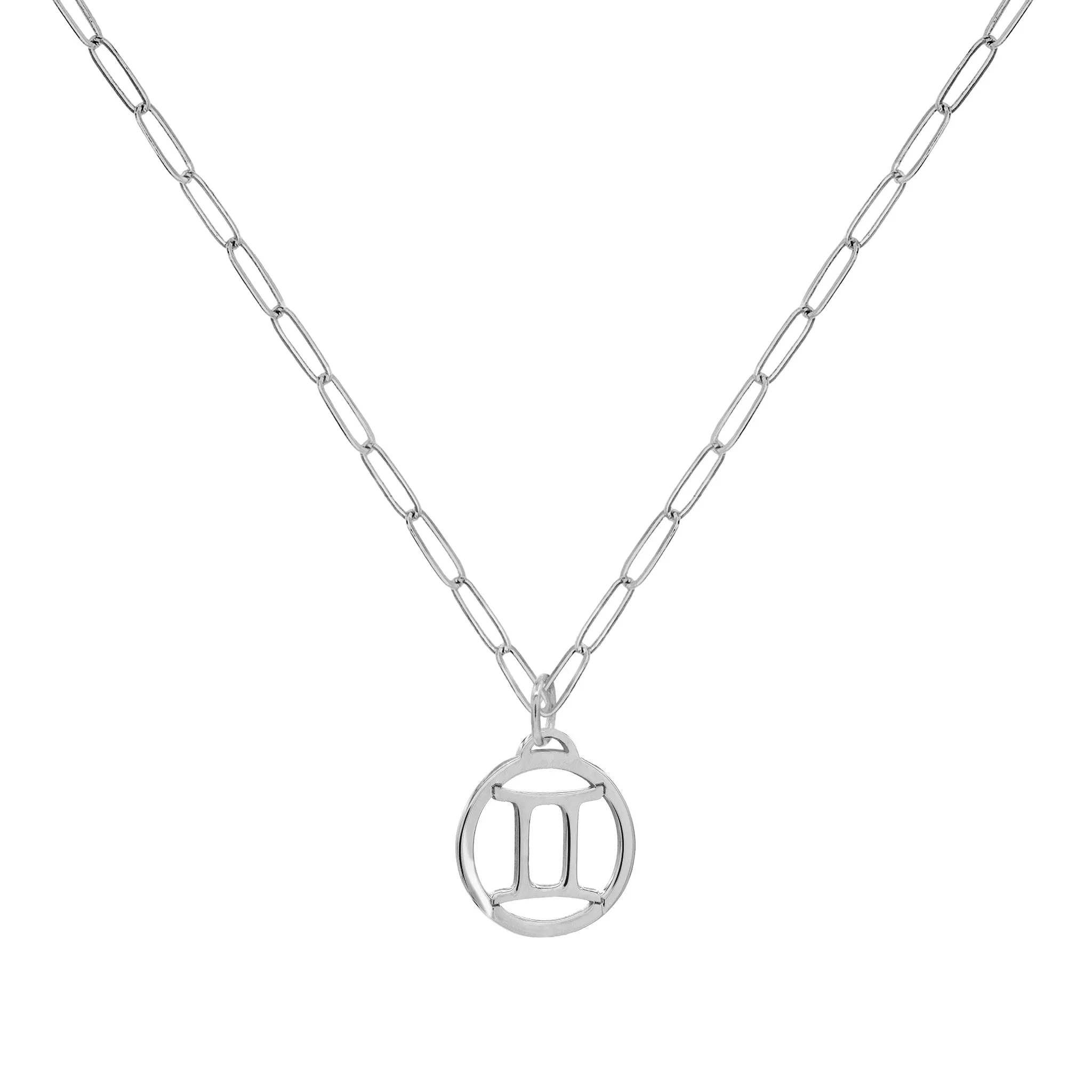 Flat Gemini Pendant with Adelaide Mini Chain in 14k Gold sold by Haverhill product image thumbnail 5