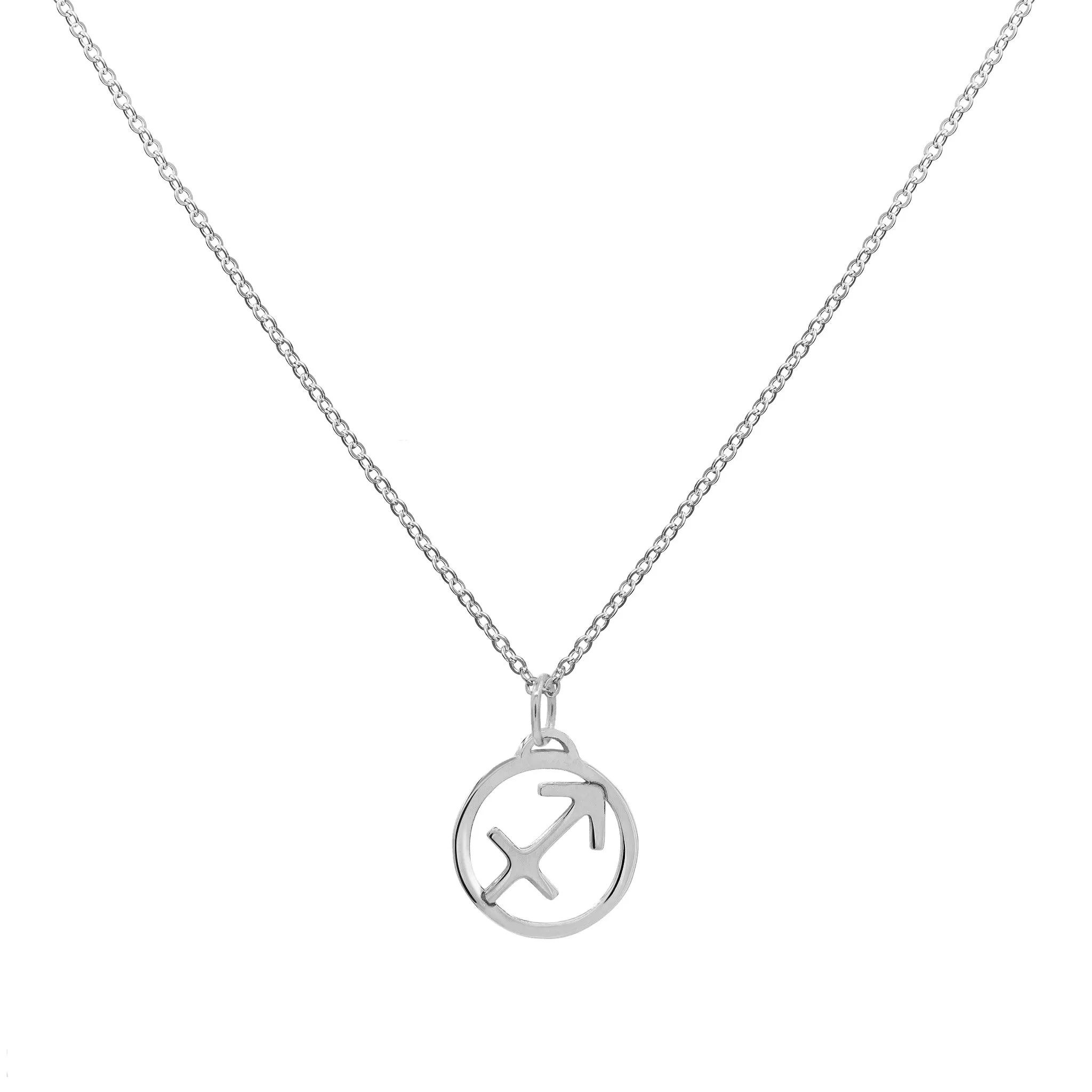 Flat Sagittarius Pendant with Classic Chain in 14k Gold sold by Haverhill product image thumbnail 4