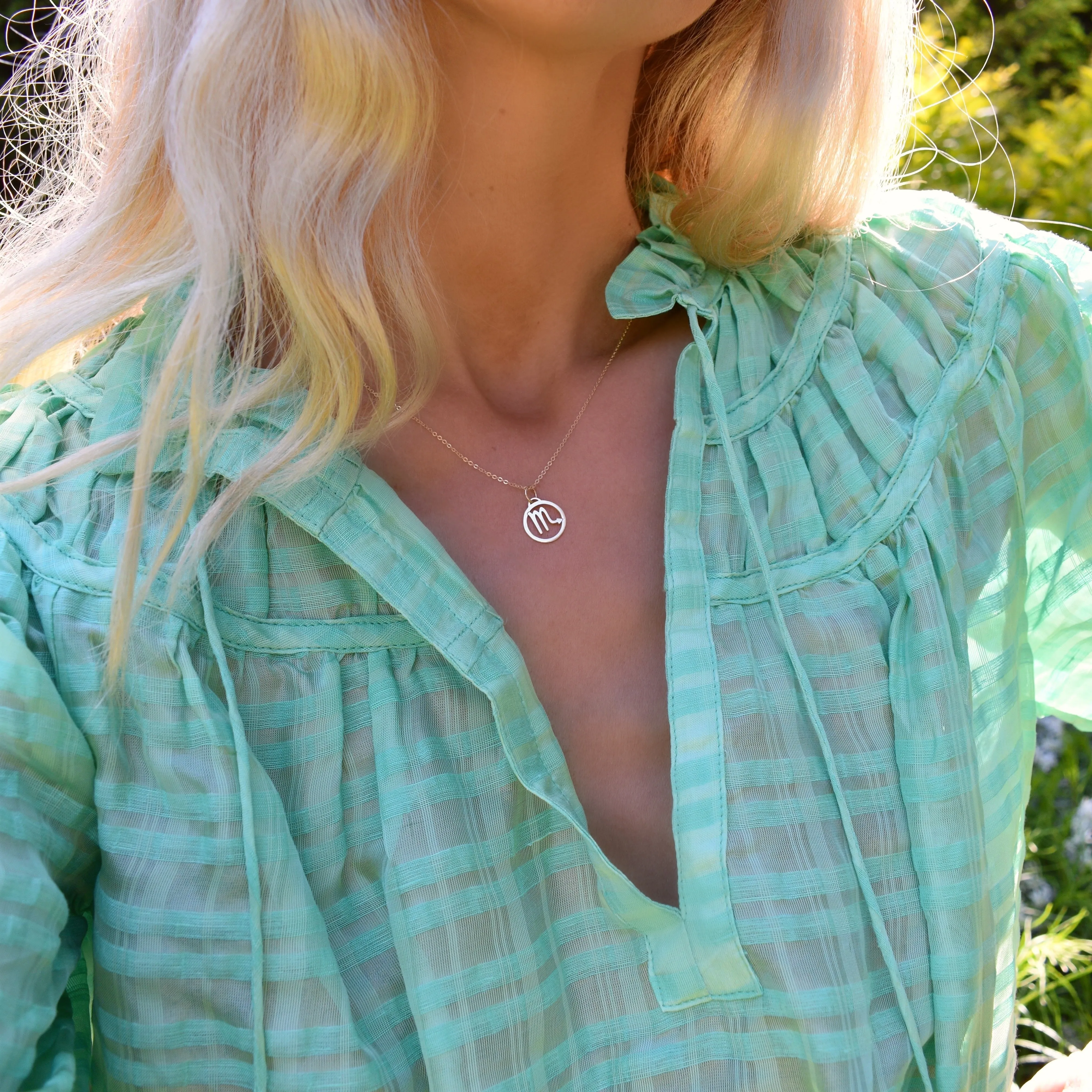 Flat Scorpio Pendant with Classic Chain in 14k Gold sold by Haverhill product image thumbnail 2