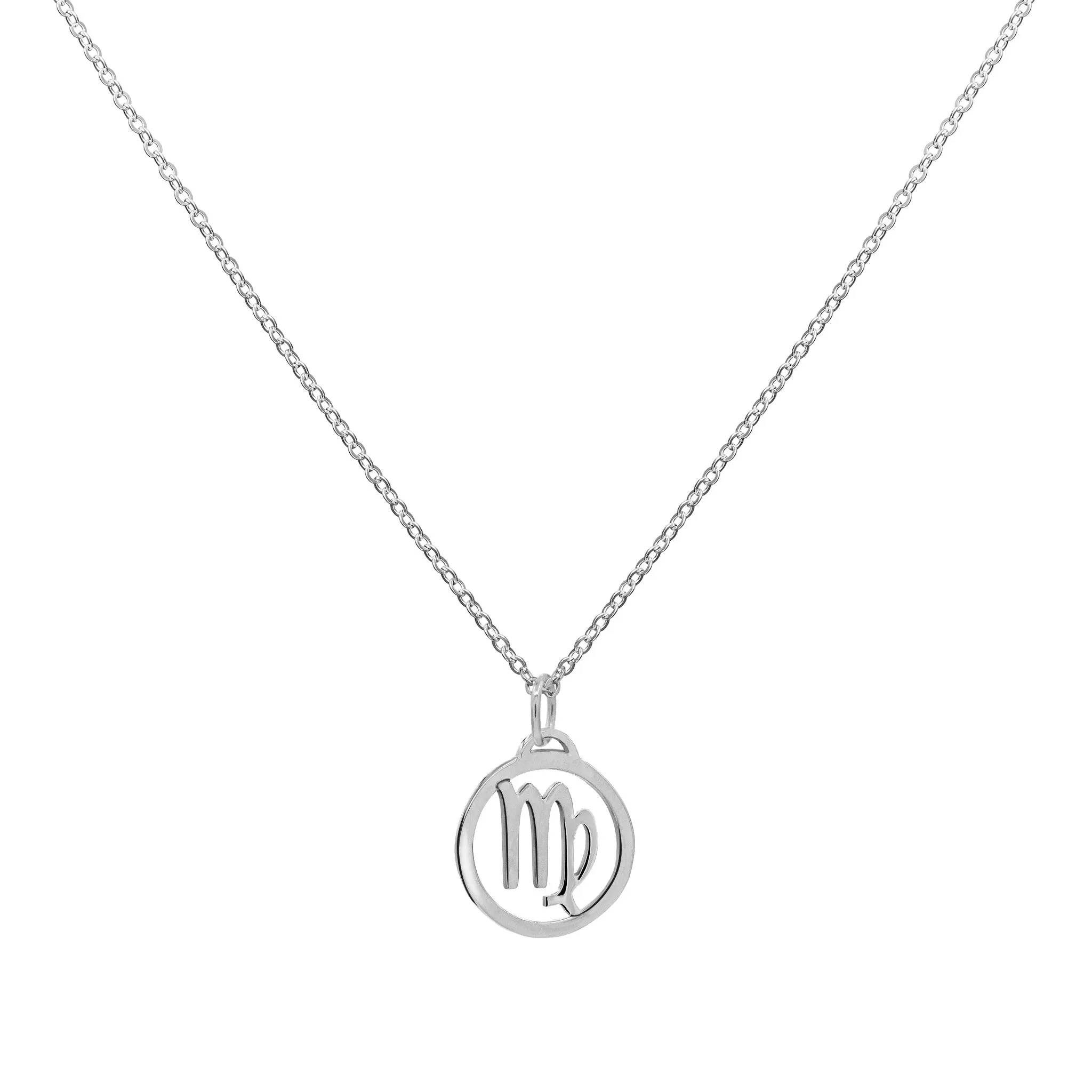 Flat Virgo Pendant with Classic Chain in 14k Gold sold by Haverhill product image thumbnail 4