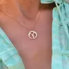 Flat Aries Pendant with Classic Chain in 14k Gold sold by Haverhill