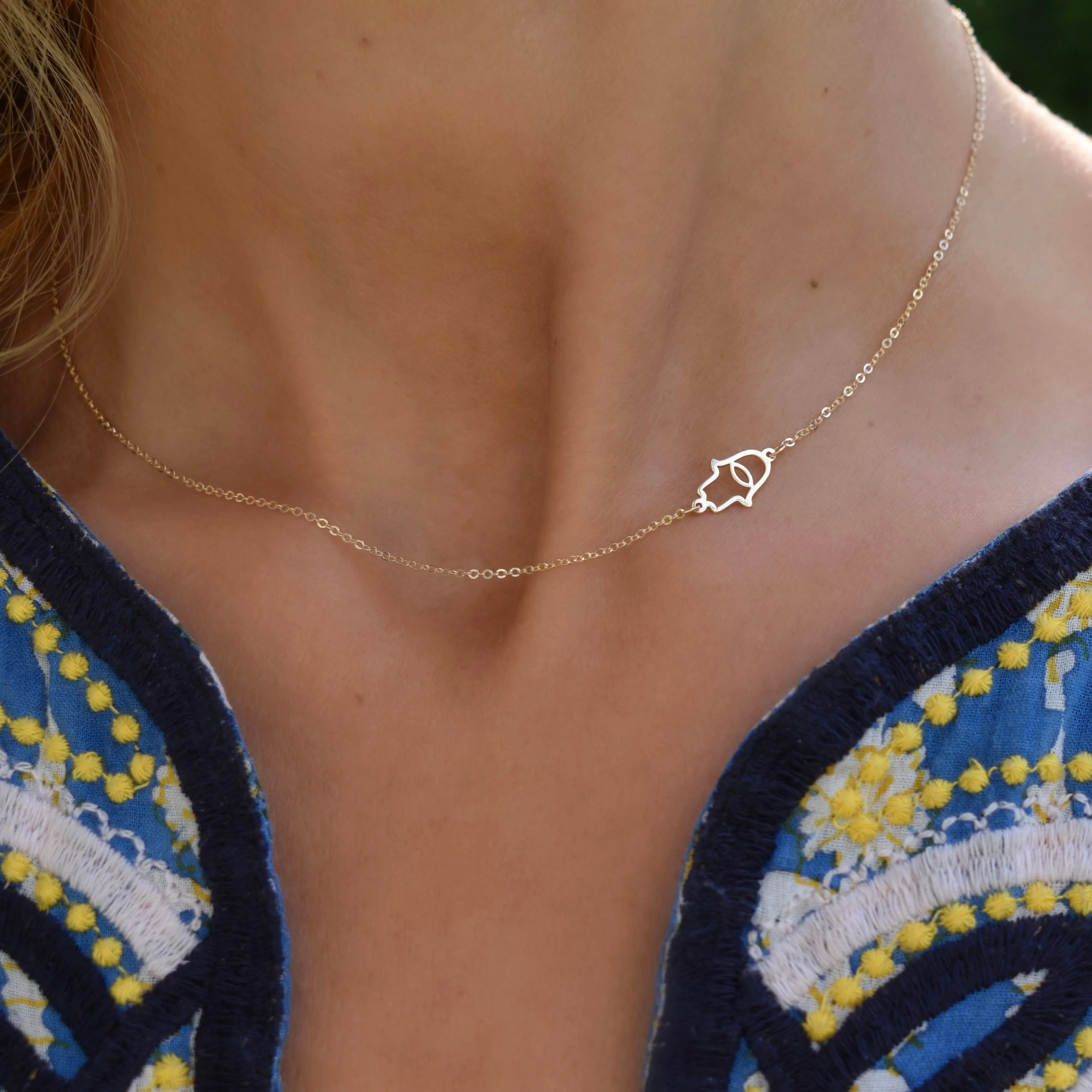 Hamsa Necklace in 14k Gold sold by Haverhill product image thumbnail 3