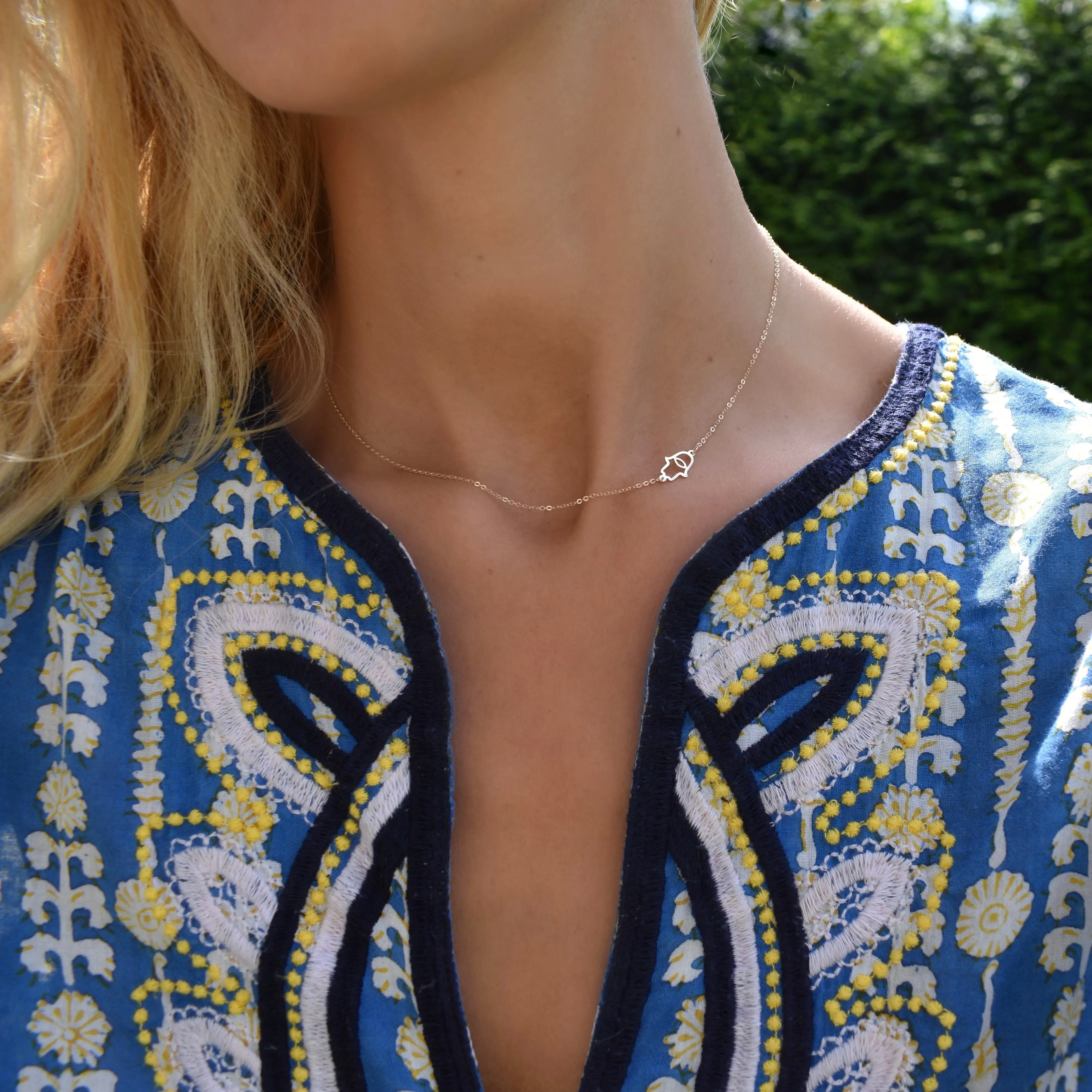 Hamsa Necklace in 14k Gold sold by Haverhill product image thumbnail 2