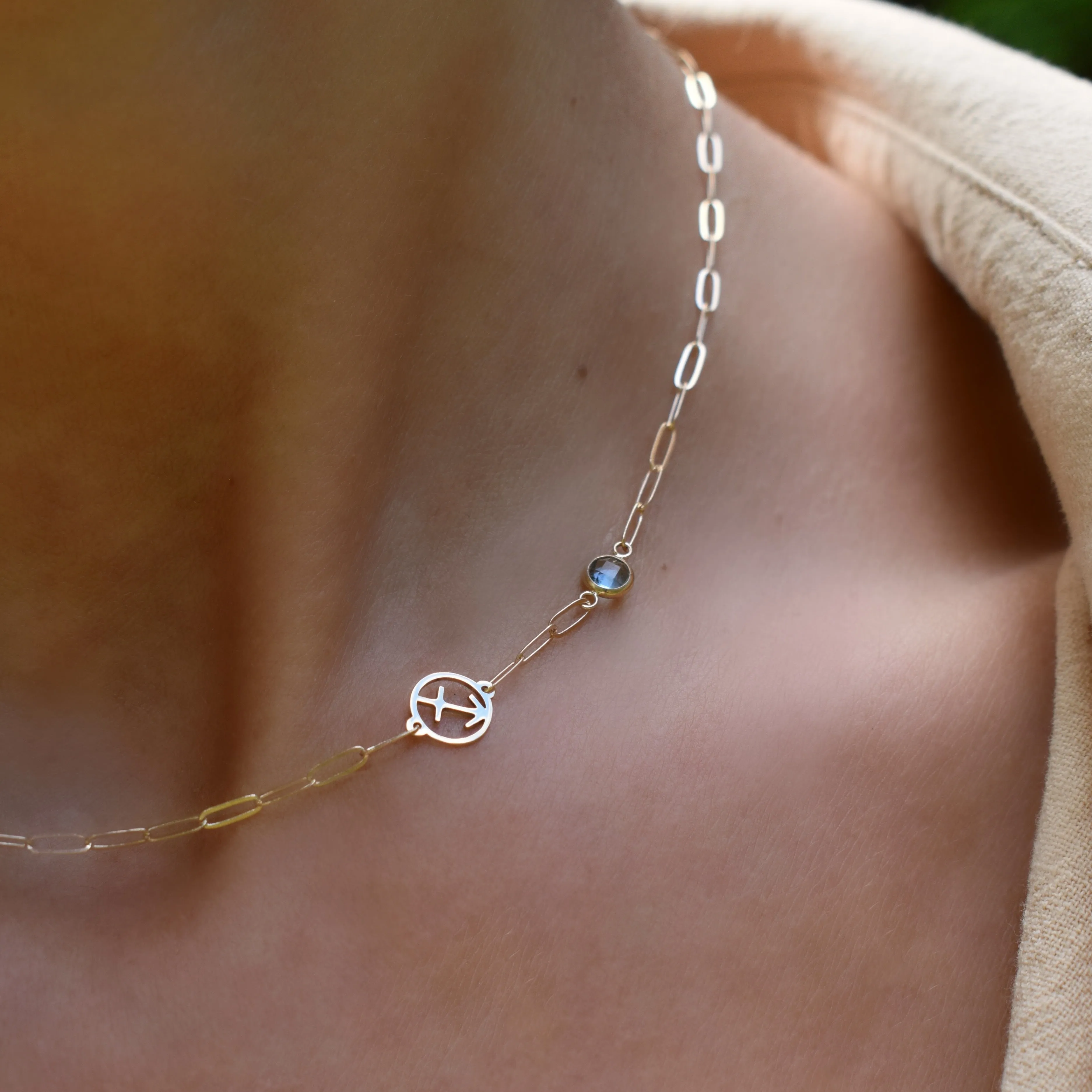 Sagittarius & Birthstone Necklace on Adelaide Mini in 14k Gold sold by Haverhill product image thumbnail 3