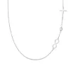 Infinity & Cross with 1 Petite Birthstone Necklace in 14k Gold sold by Haverhill