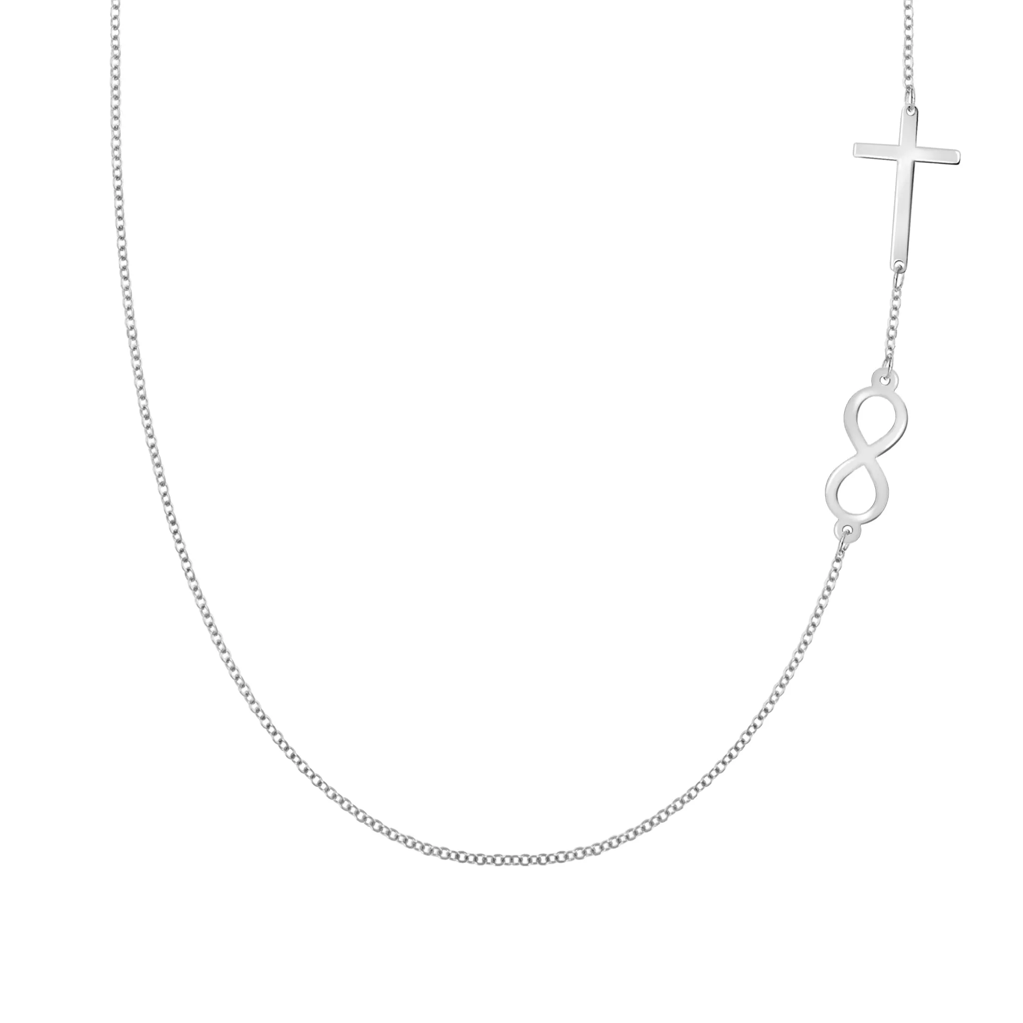Infinity & Cross Necklace in 14k Gold sold by Haverhill product image thumbnail 4