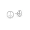 Peace Sign Stud Earrings in 14k Gold sold by Haverhill