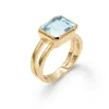 Warren Horizontal Nantucket Blue Topaz Ring in 14k Gold (December) sold by Haverhill