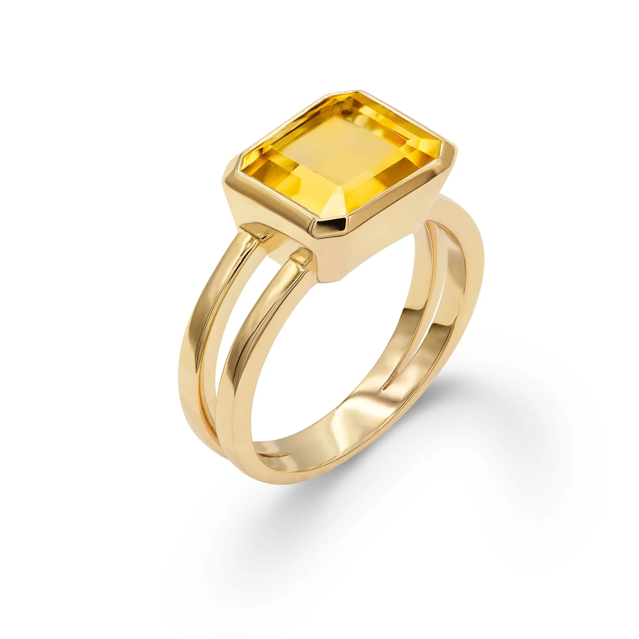 Warren Horizontal Citrine Ring in 14k Gold (November) sold by Haverhill product image thumbnail 4