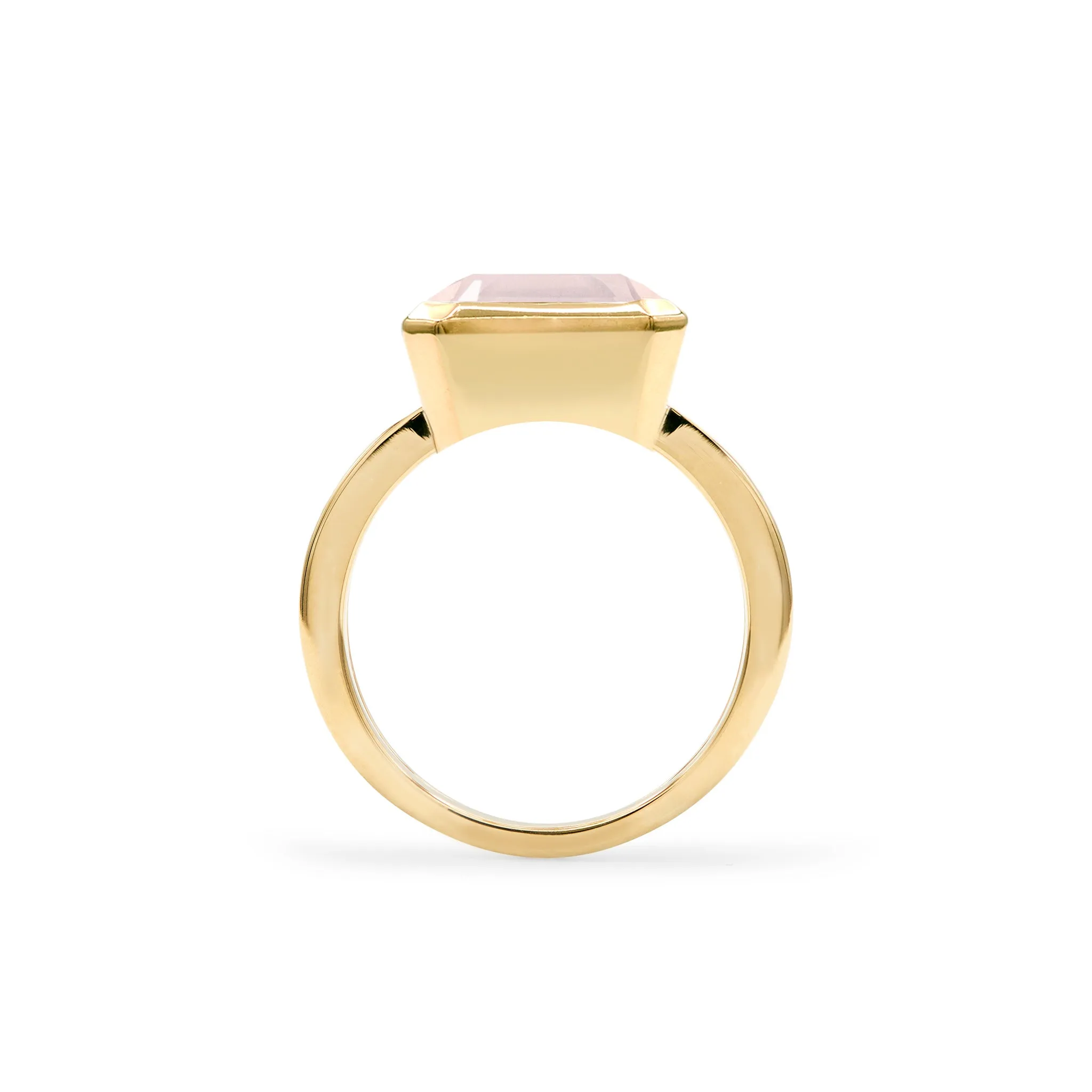 Warren Horizontal Rose Quartz Ring in 14k Gold (October) sold by Haverhill product image thumbnail 4