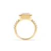 Warren Horizontal Rose Quartz Ring with Diamonds in 14k Gold (October) sold by Haverhill