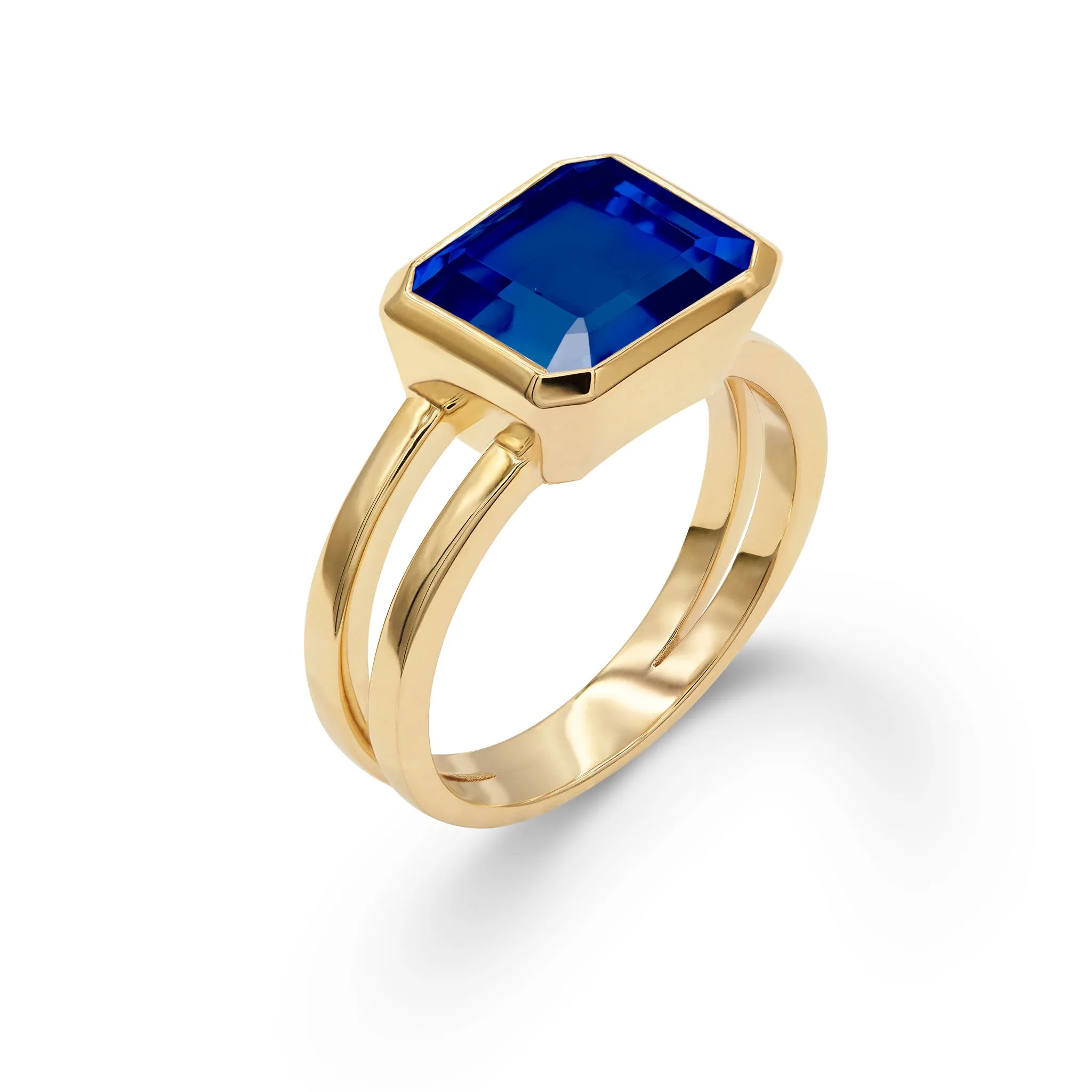 Warren Horizontal Sapphire Ring in 14k Gold (September) sold by Haverhill product image thumbnail 4