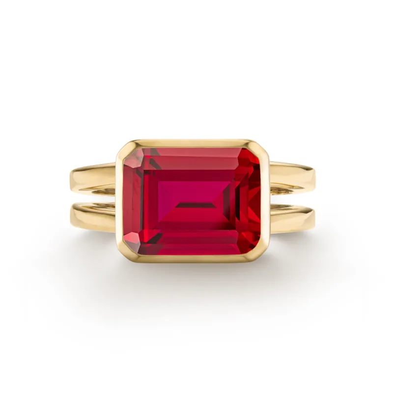 Warren Horizontal Ruby Ring in 14k Gold (July) sold by Haverhill