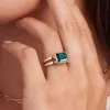 Warren Horizontal Emerald Ring in 14k Gold (May) sold by Haverhill