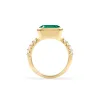 Warren Horizontal Emerald Ring with Diamonds in 14k Gold (May) sold by Haverhill