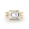 Warren Horizontal White Topaz Ring in 14k Gold (April) sold by Haverhill