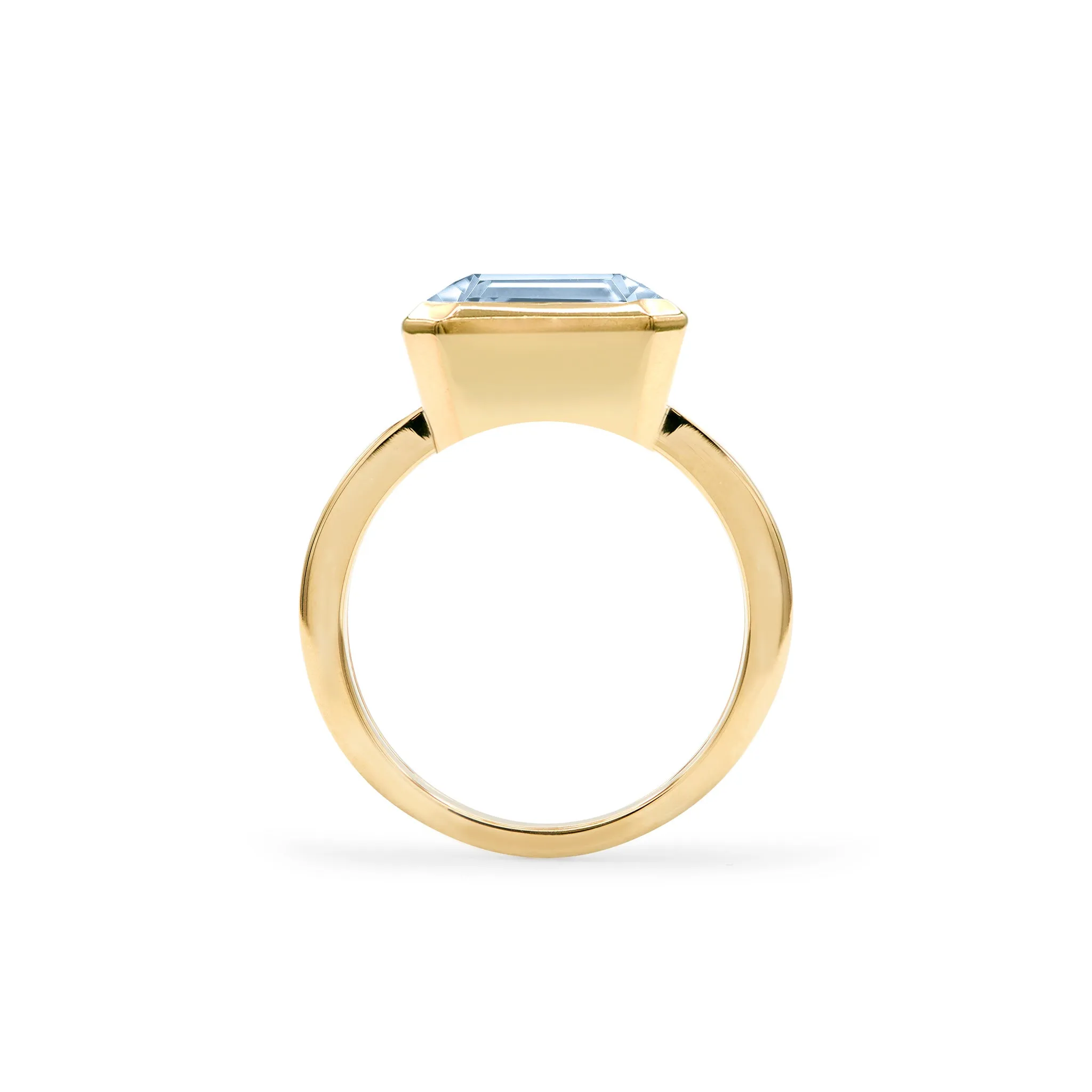 Warren Horizontal Aquamarine Ring in 14k Gold (March) sold by Haverhill product image thumbnail 5