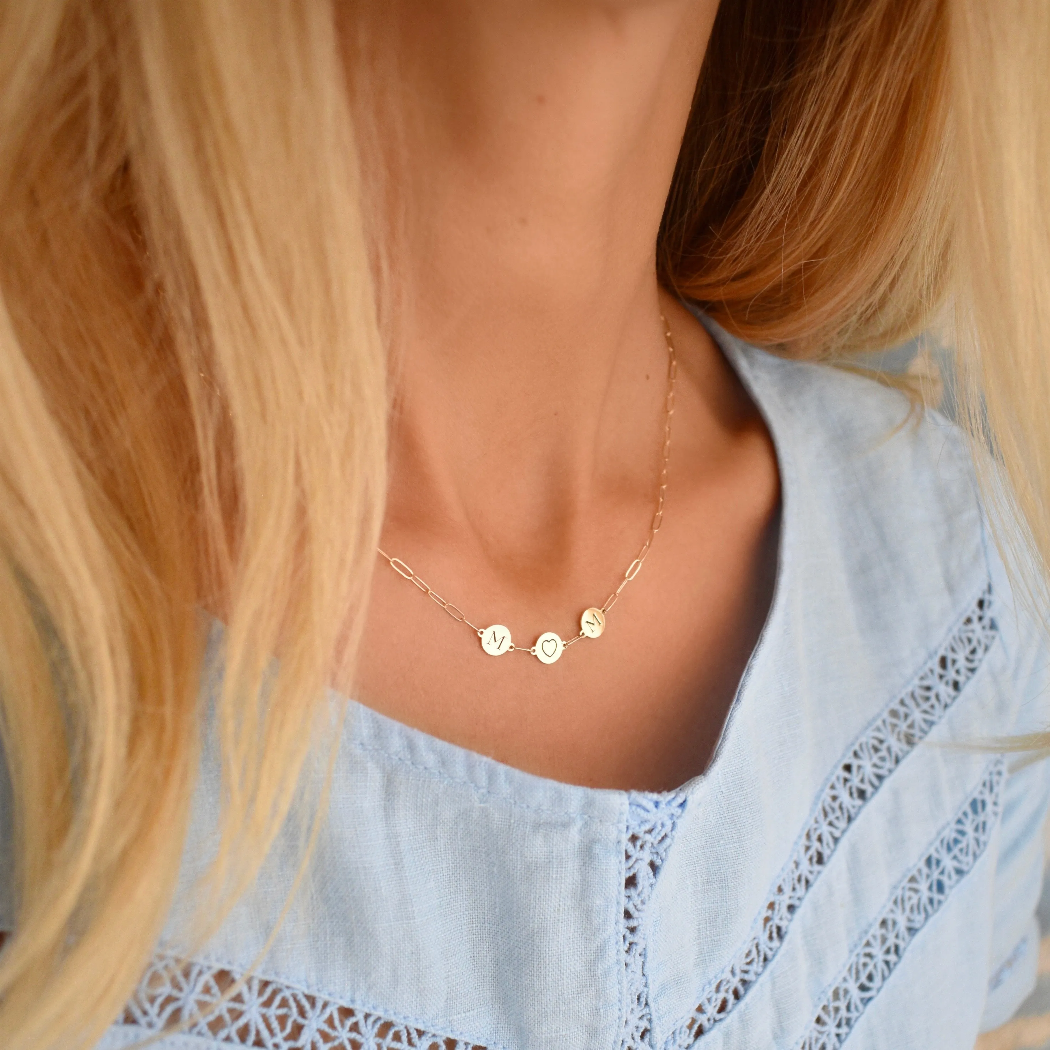 Mom Heart Necklace on Adelaide Mini in 14k Gold sold by Haverhill product image thumbnail 2