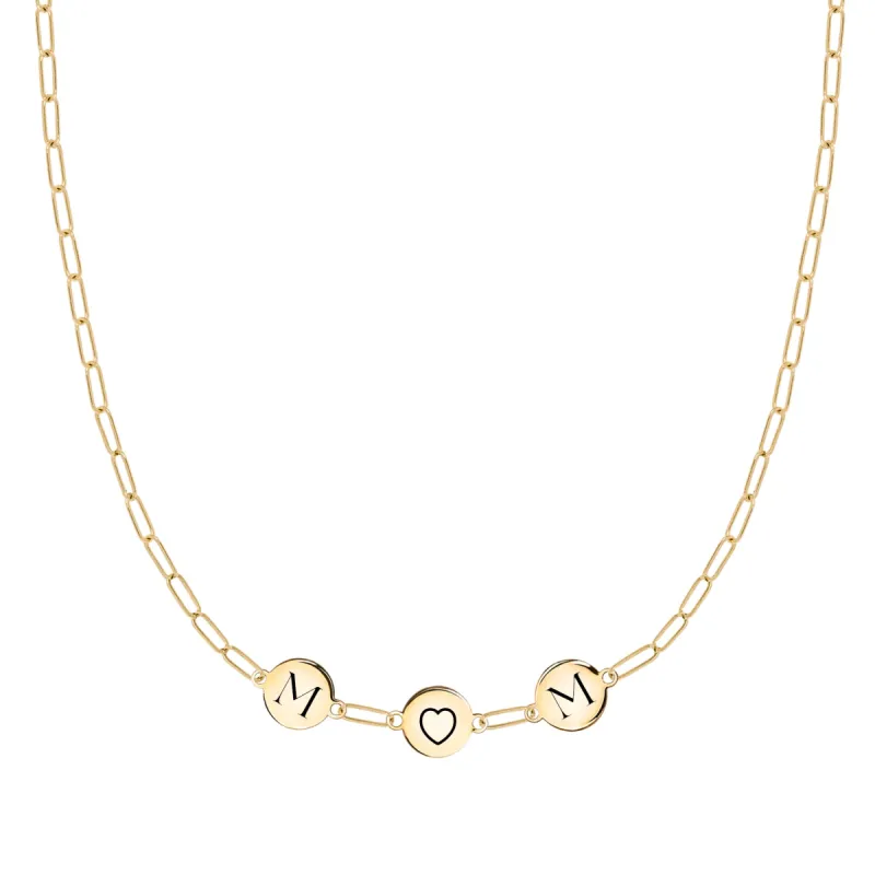 Mom Heart Necklace on Adelaide Mini in 14k Gold sold by Haverhill