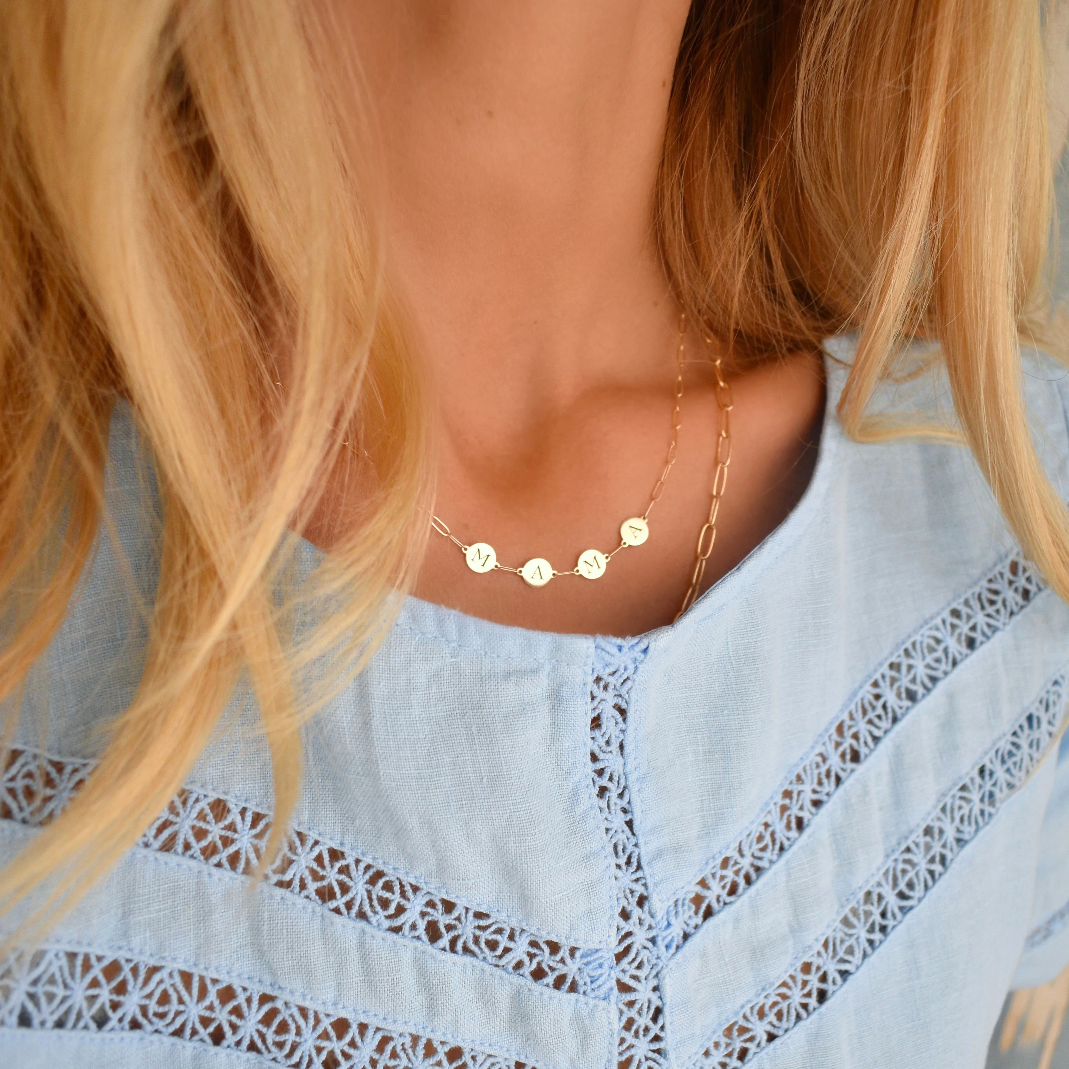 MAMA Adelaide Mini Necklace in 14k Gold sold by Haverhill product image thumbnail 2