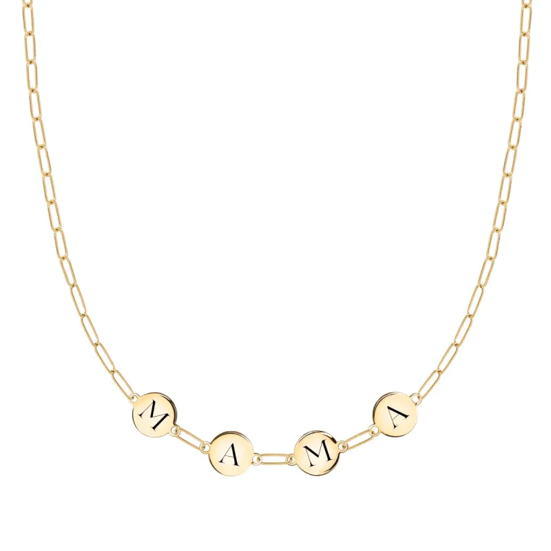 MAMA Adelaide Mini Necklace in 14k Gold sold by Haverhill