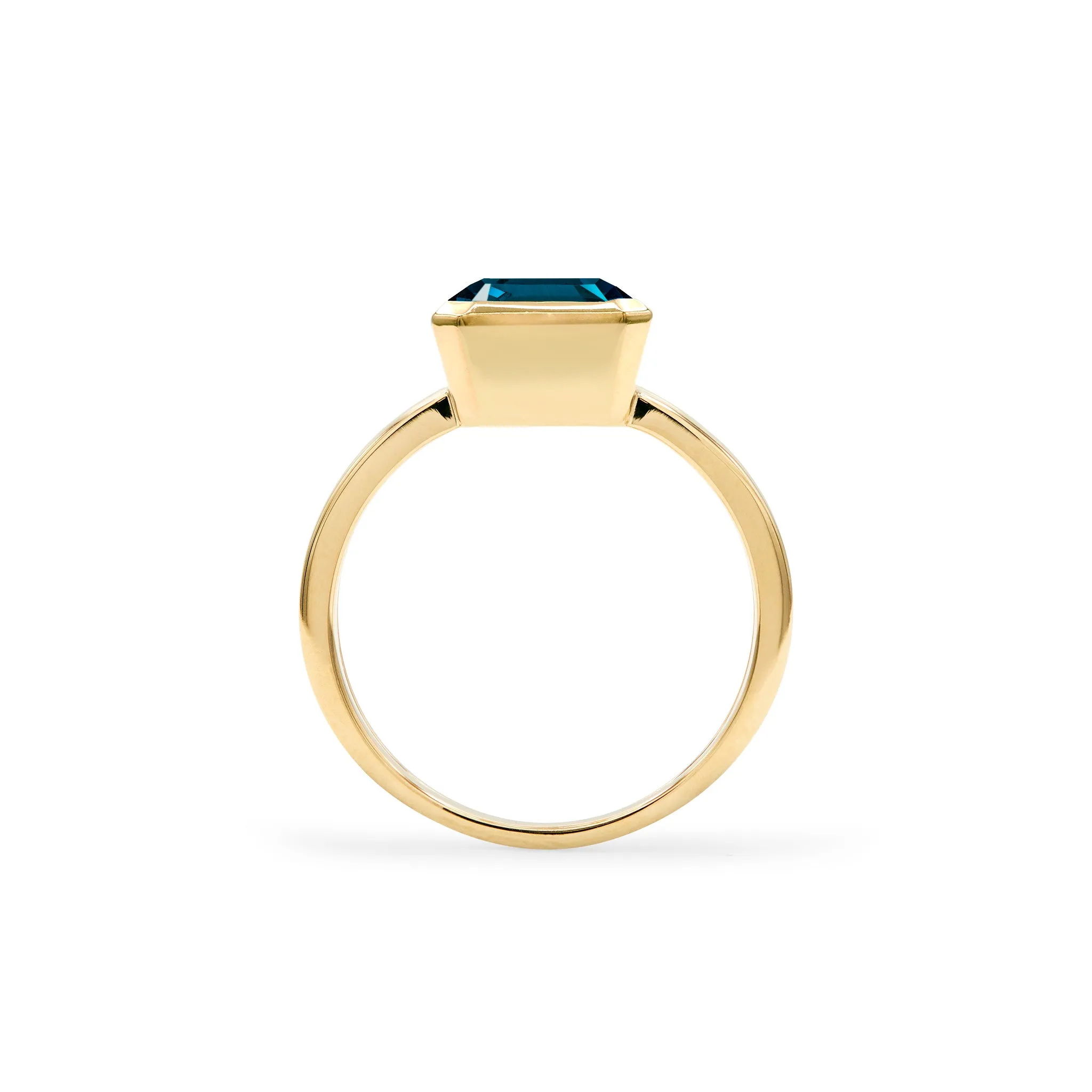 Warren Vertical Atlantic Blue Topaz Ring in 14k Gold (December) sold by Haverhill product image thumbnail 5
