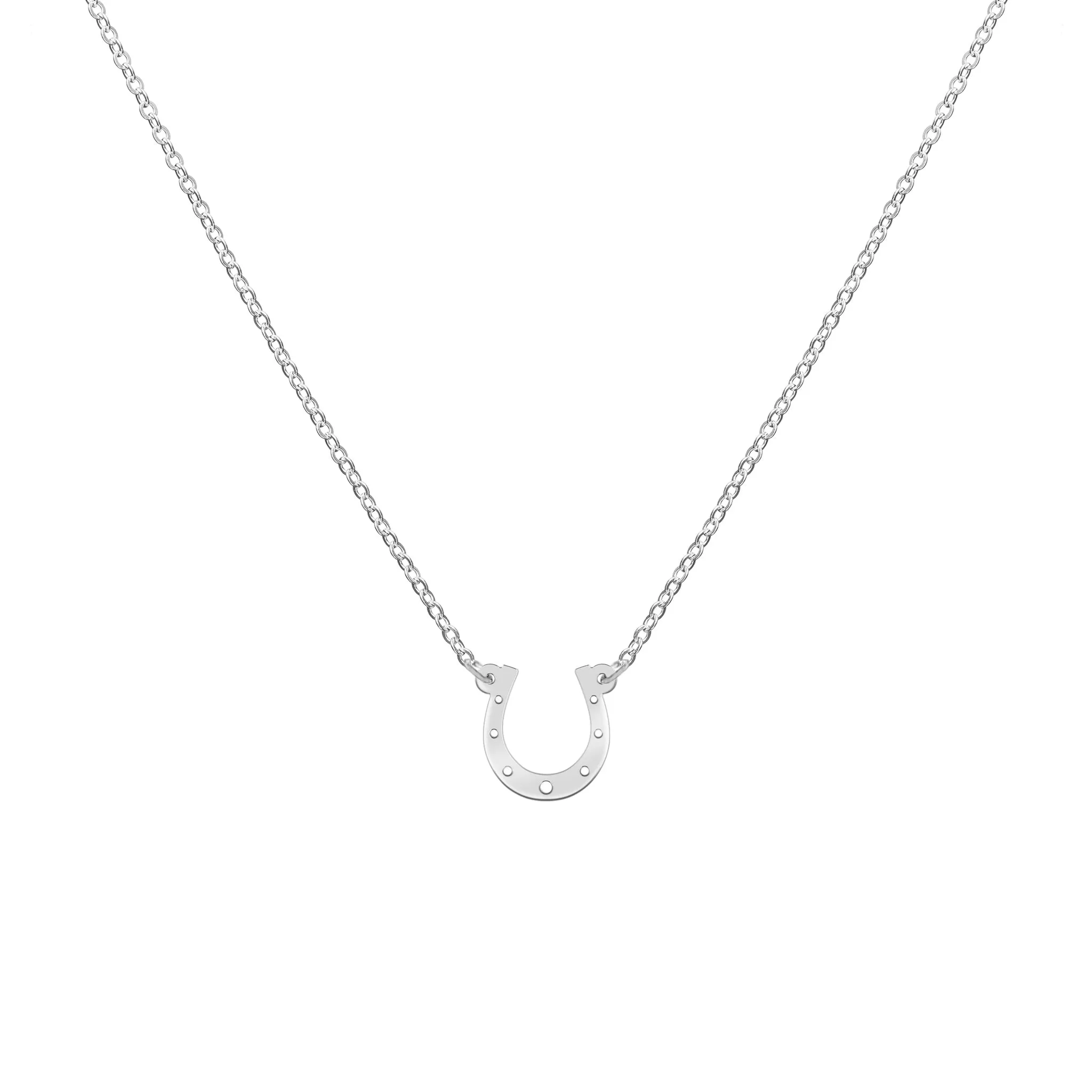 Small Flat Horseshoe Necklace in 14k Gold sold by Haverhill product image thumbnail 5
