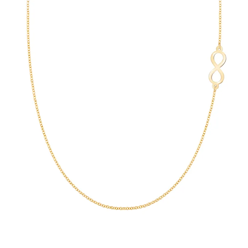 Infinity Necklace in 14k Gold made by Haverhill