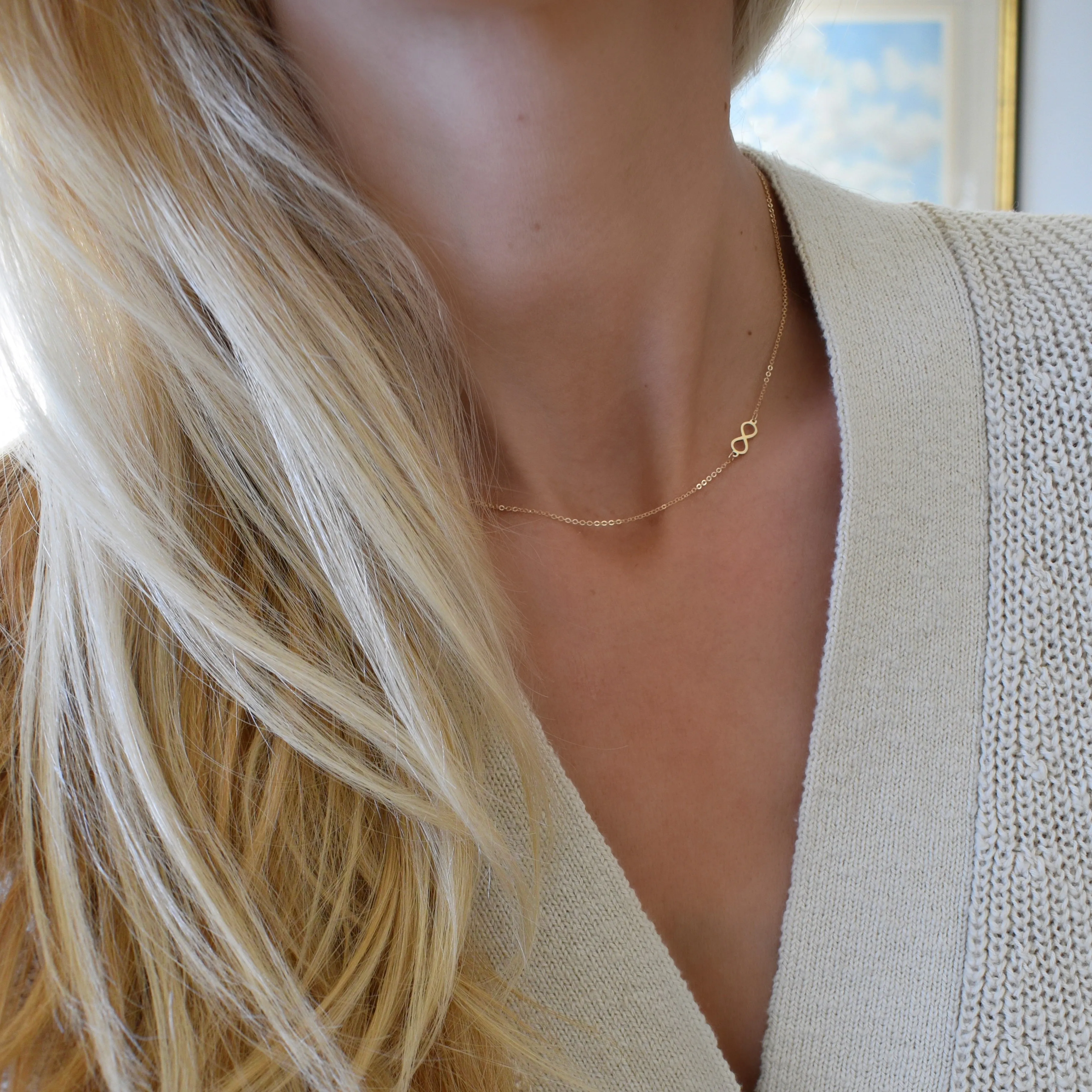 Infinity Necklace in 14k Gold sold by Haverhill product image thumbnail 2
