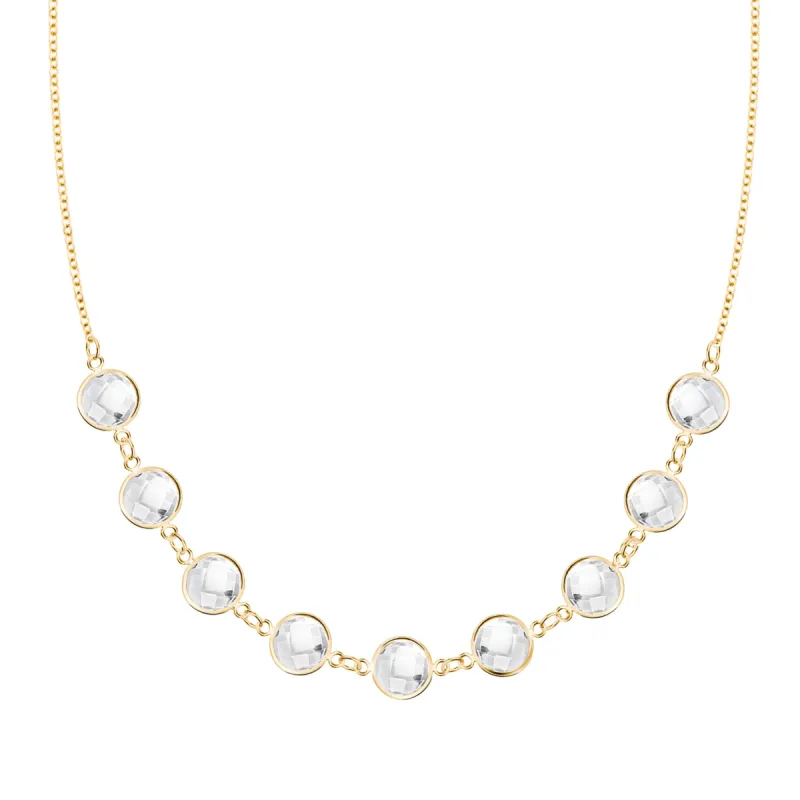 Grand 9 Connected Birthstone Necklace in 14k Gold sold by Haverhill