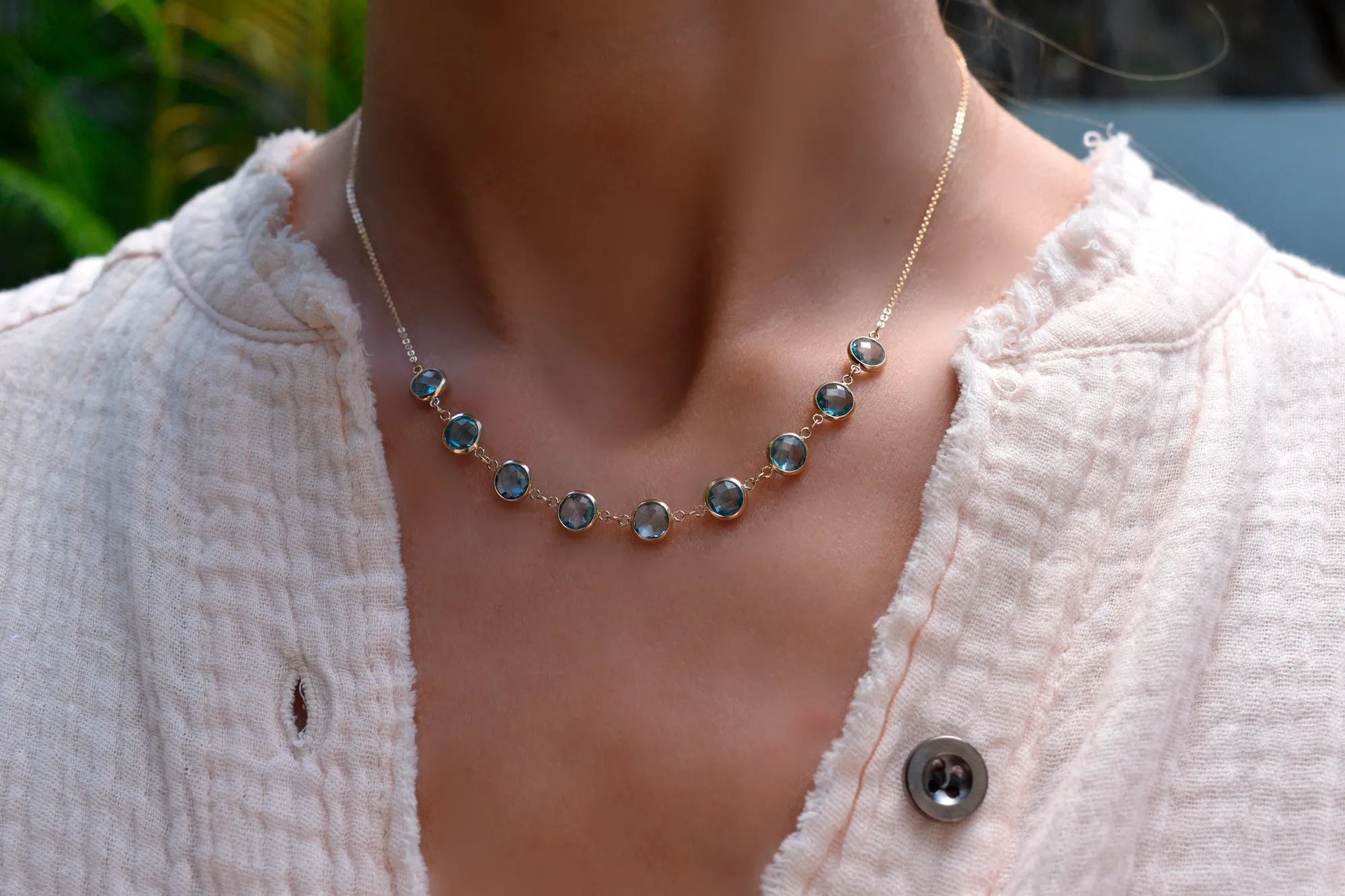 Grand 9 Connected Birthstone Necklace in 14k Gold sold by Haverhill product image thumbnail 3