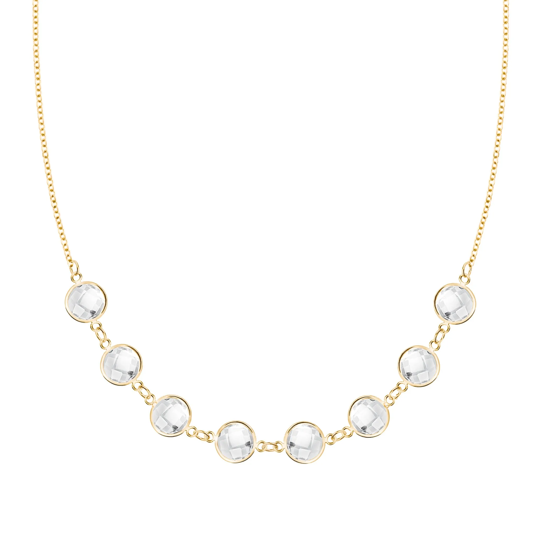 Grand 8 Connected Birthstone Necklace in 14k Gold sold by Haverhill
