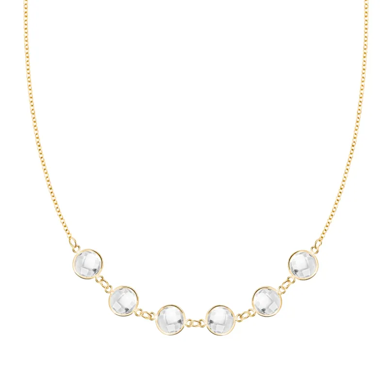 Grand 6 Connected Birthstone Necklace in 14k Gold sold by Haverhill