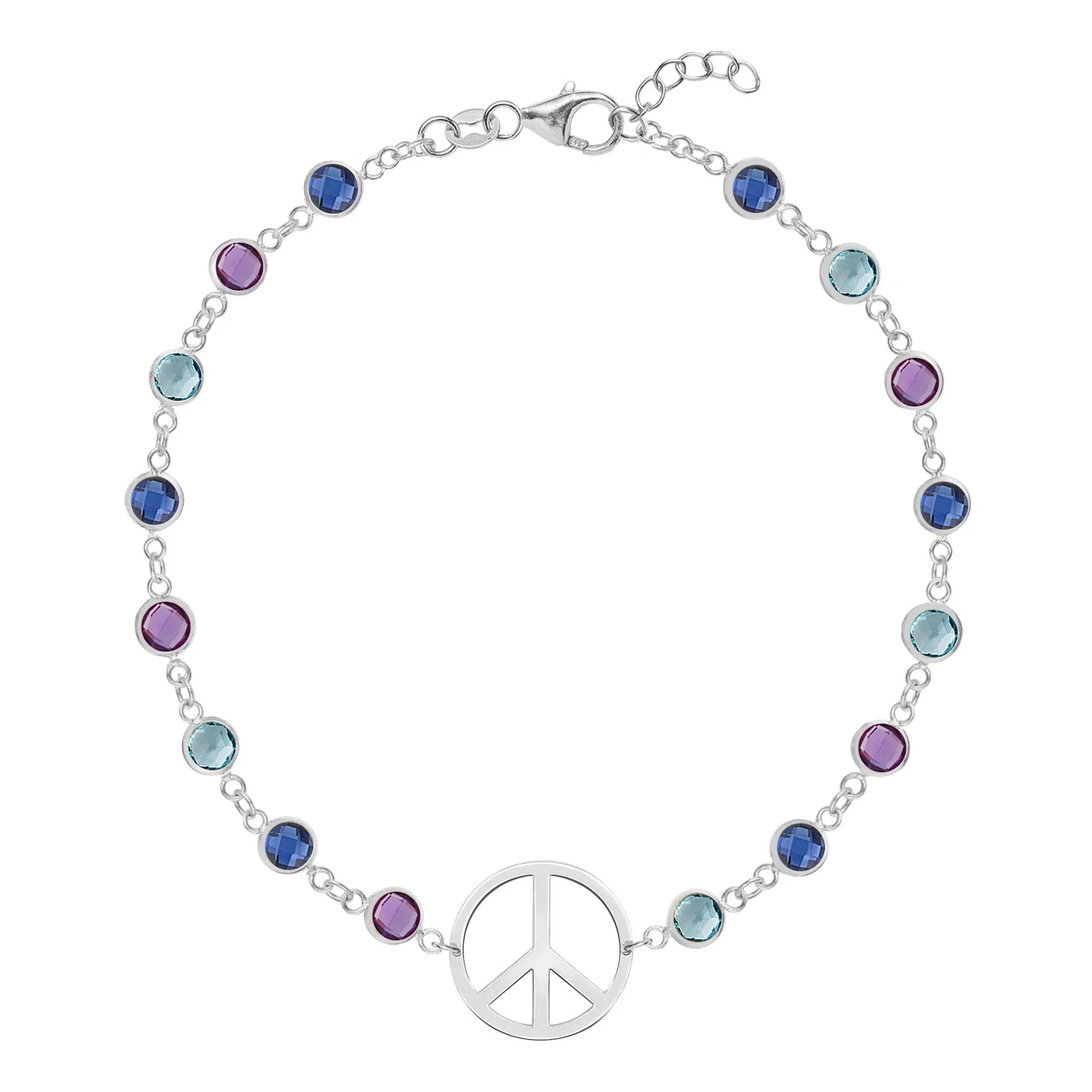 Hope Large Peace Sign Newport Bracelet in 14k Gold sold by Haverhill product image thumbnail 4