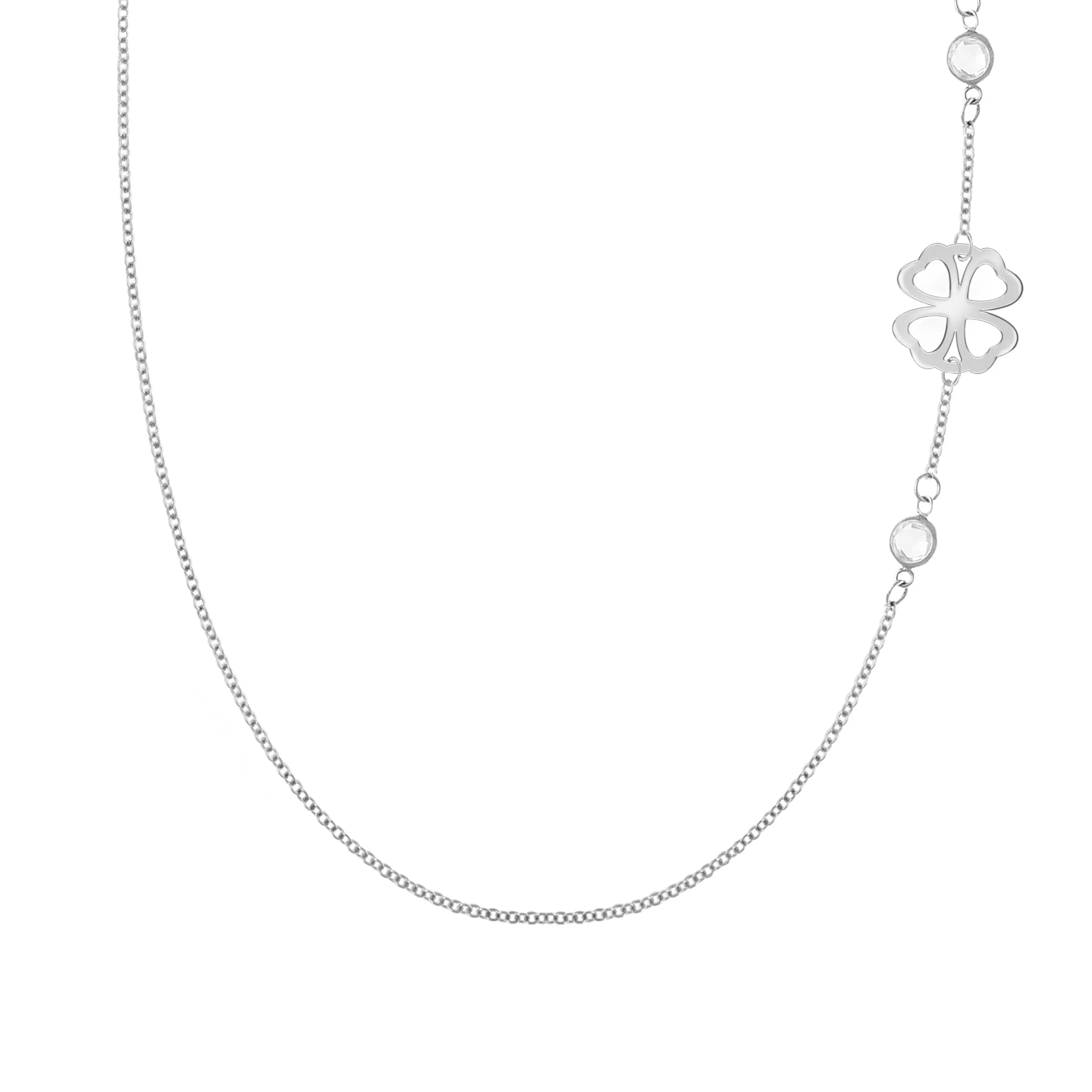 Clover & Petite 2 Birthstone Necklace in 14k Gold sold by Haverhill product image thumbnail 5
