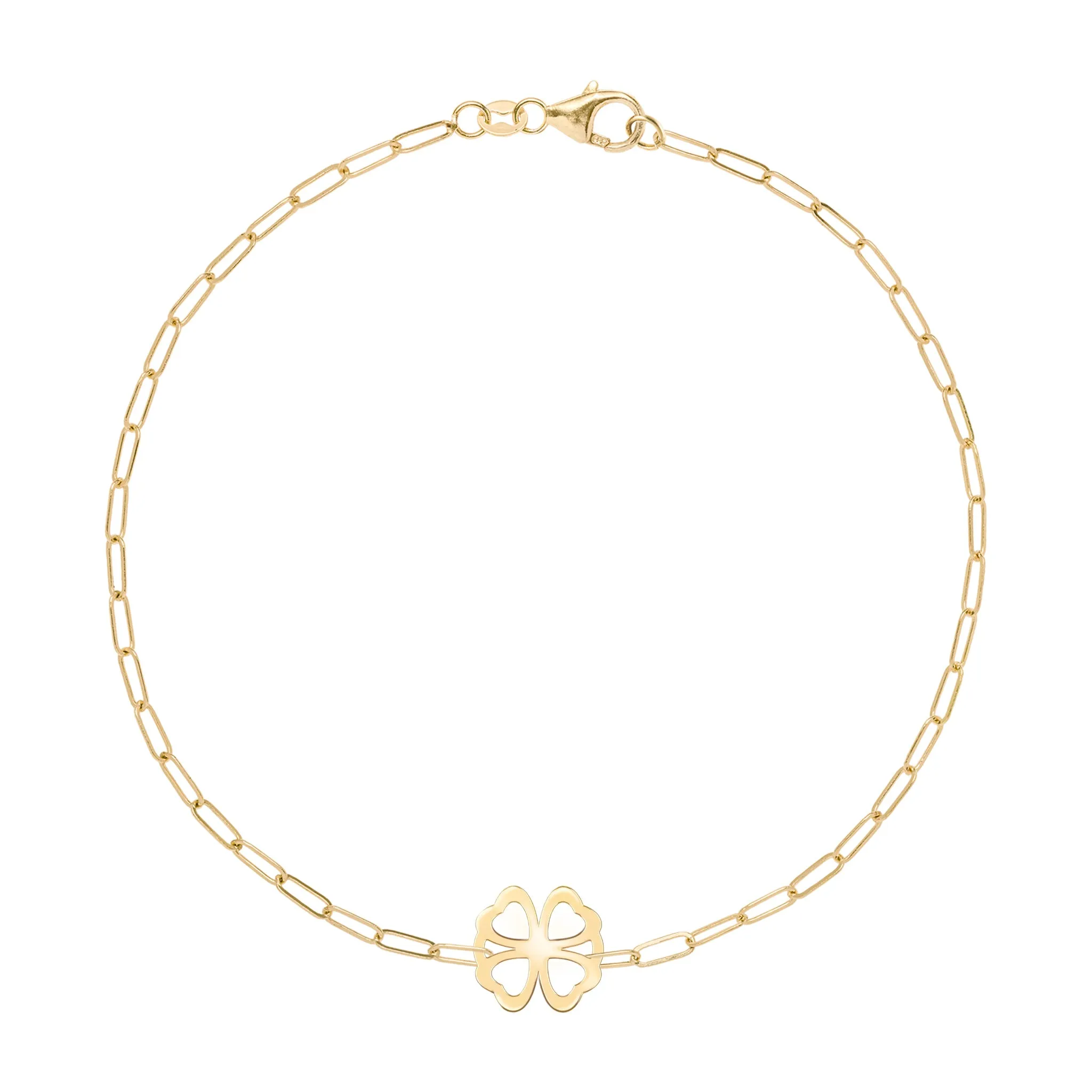 Clover Adelaide Mini Bracelet in 14k Gold sold by Haverhill