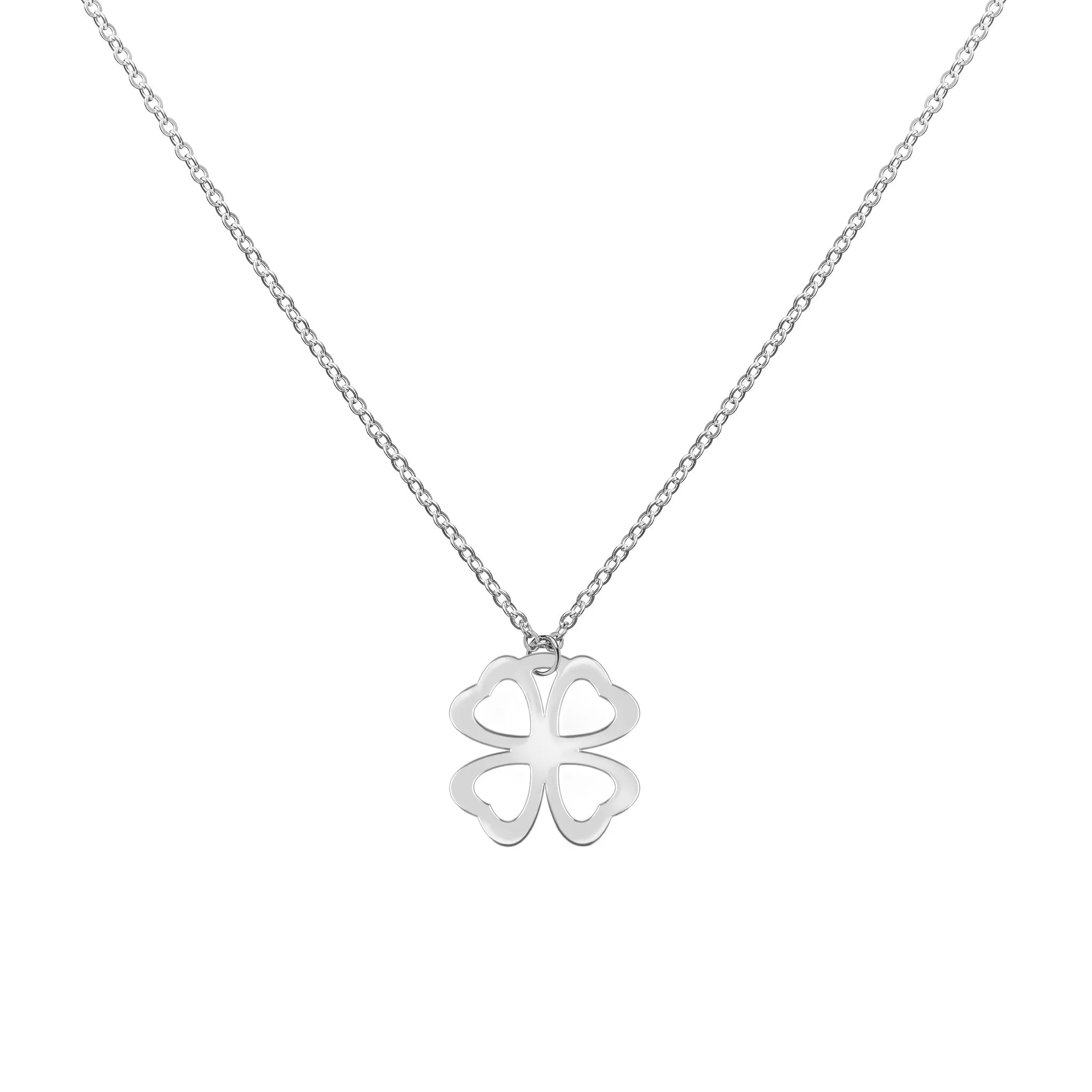 Flat Clover Pendant with Classic Chain in 14k Gold sold by Haverhill product image thumbnail 5