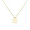 Flat Clover Pendant with Classic Chain in 14k Gold sold by Haverhill