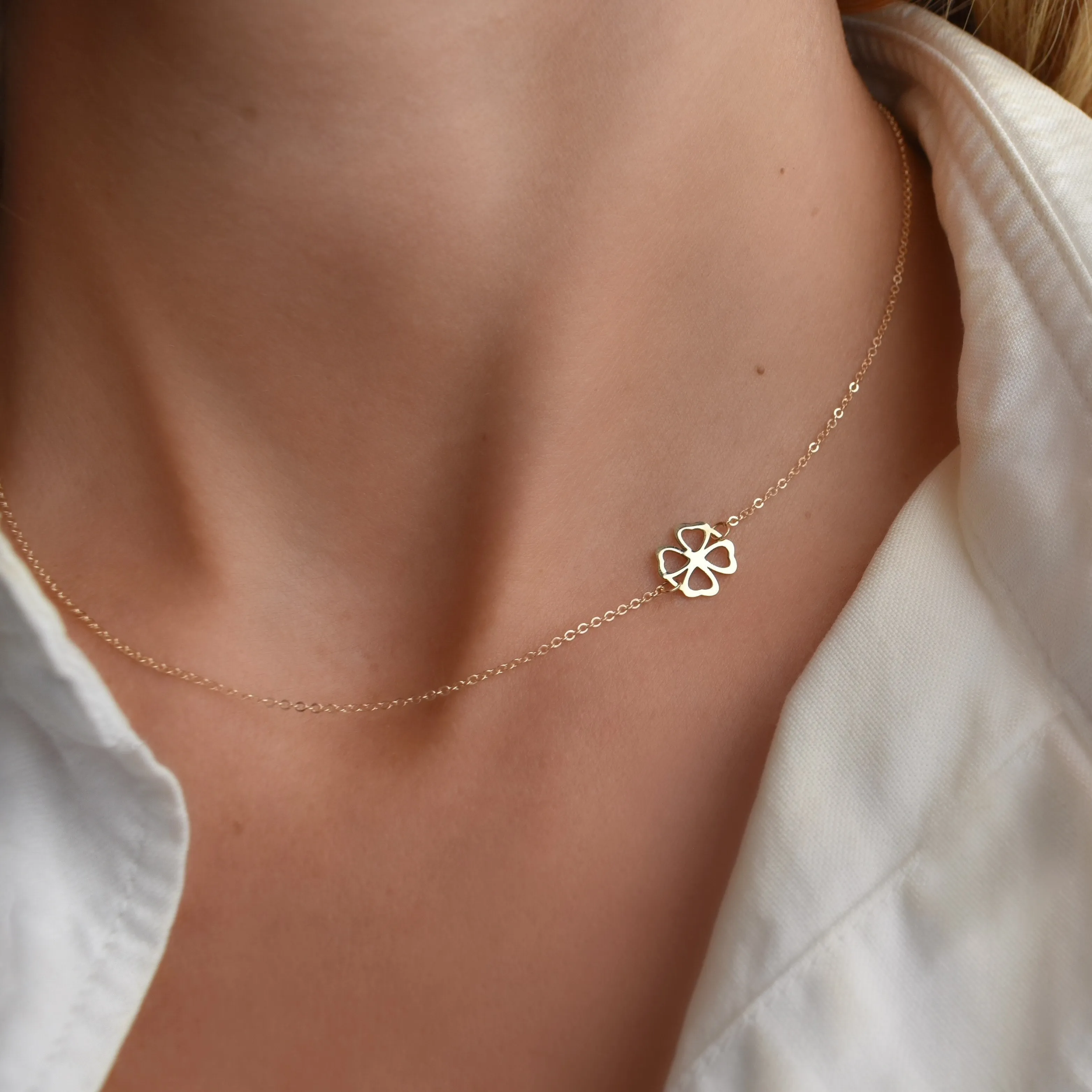 Clover Necklace in 14k Gold sold by Haverhill product image thumbnail 3