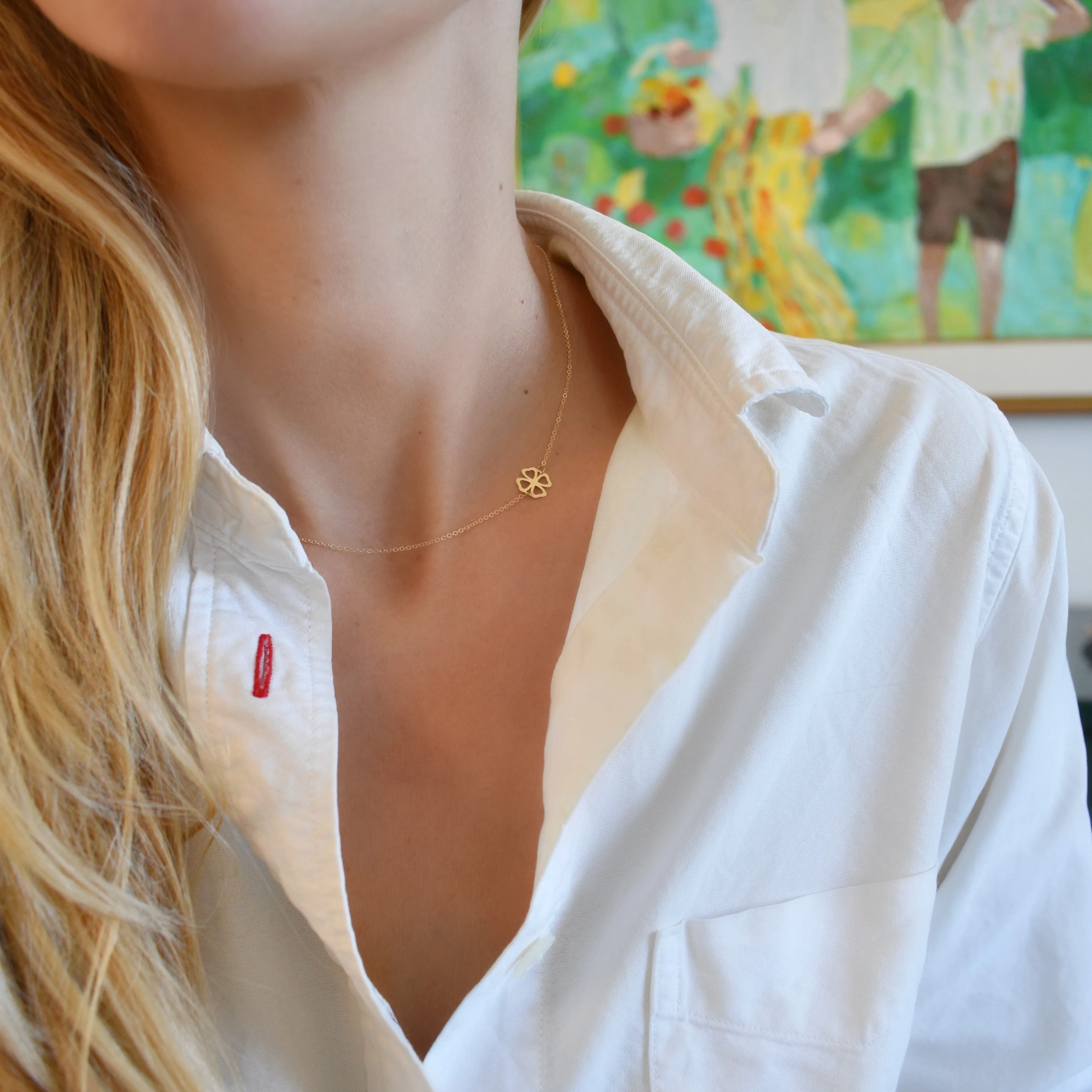 Clover Necklace in 14k Gold sold by Haverhill product image thumbnail 2