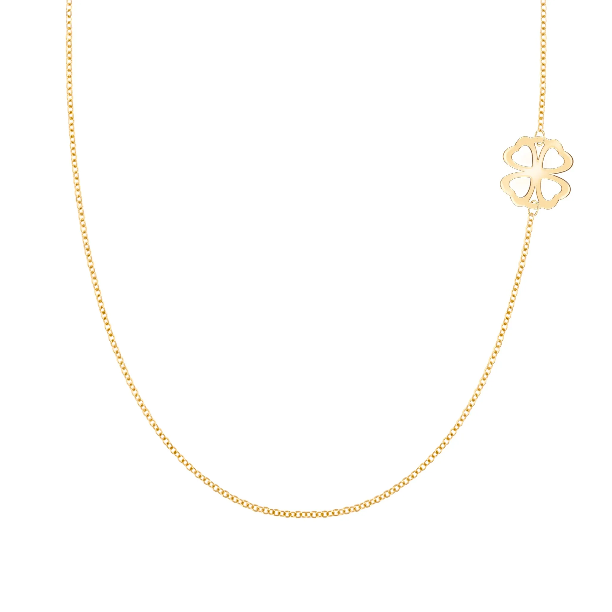 Clover Necklace in 14k Gold sold by Haverhill