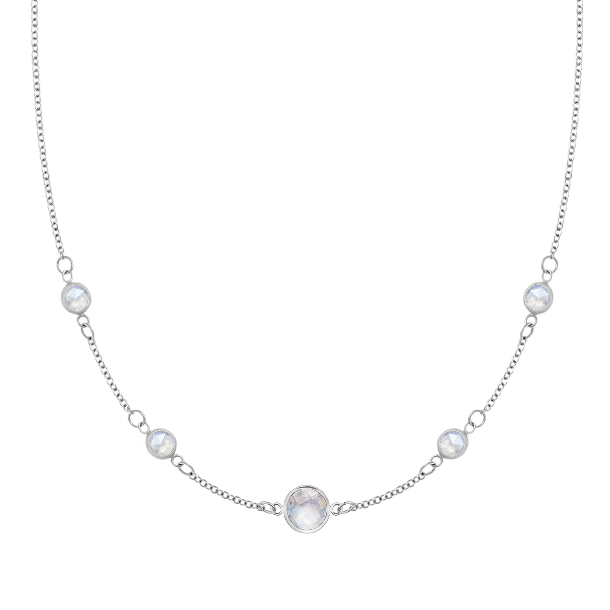 1 Grand & 4 Petite Moonstone Necklace in 14k Gold (June) sold by Haverhill product image thumbnail 5