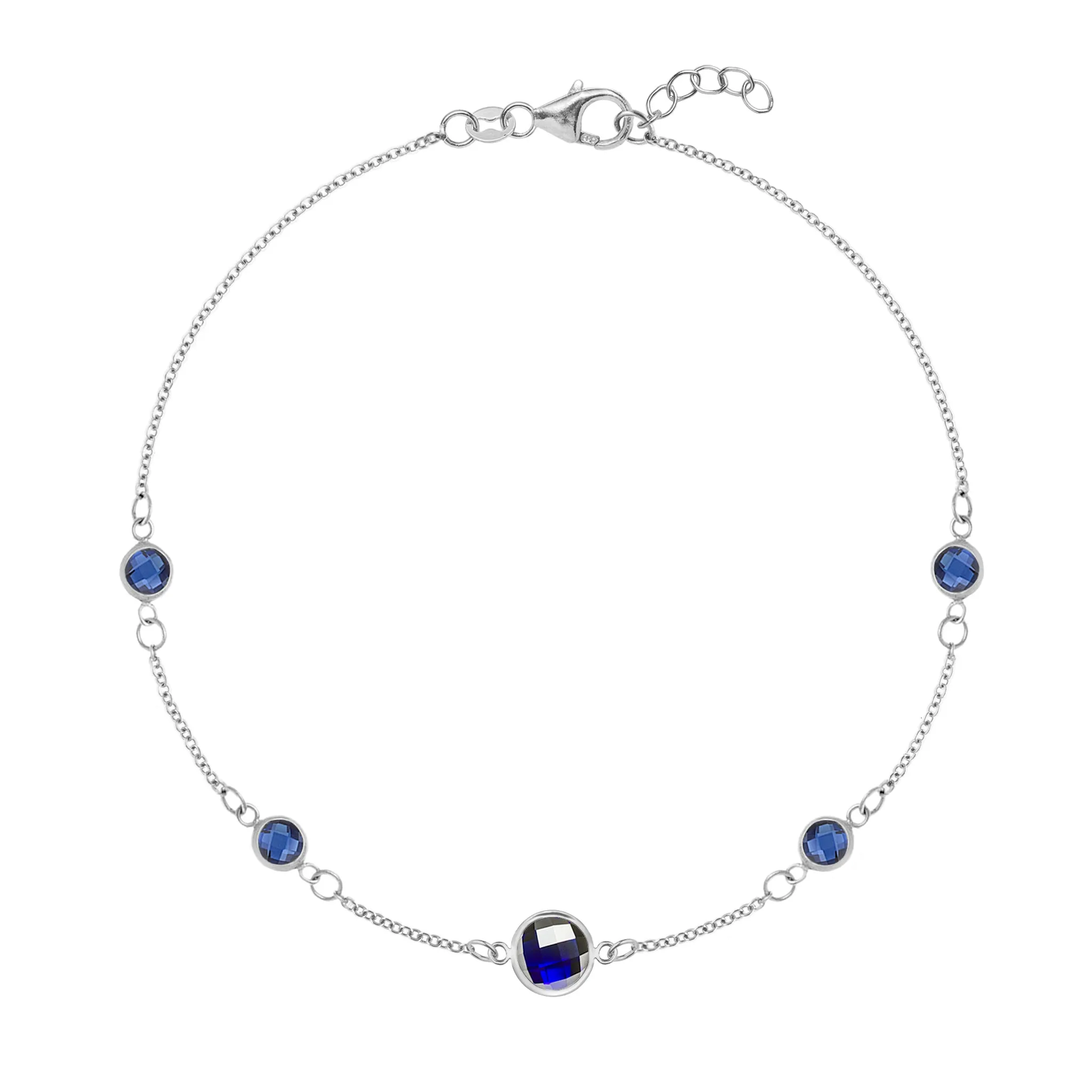 1 Grand & 4 Petite Sapphire Bracelet in 14k Gold (September) sold by Haverhill product image thumbnail 5