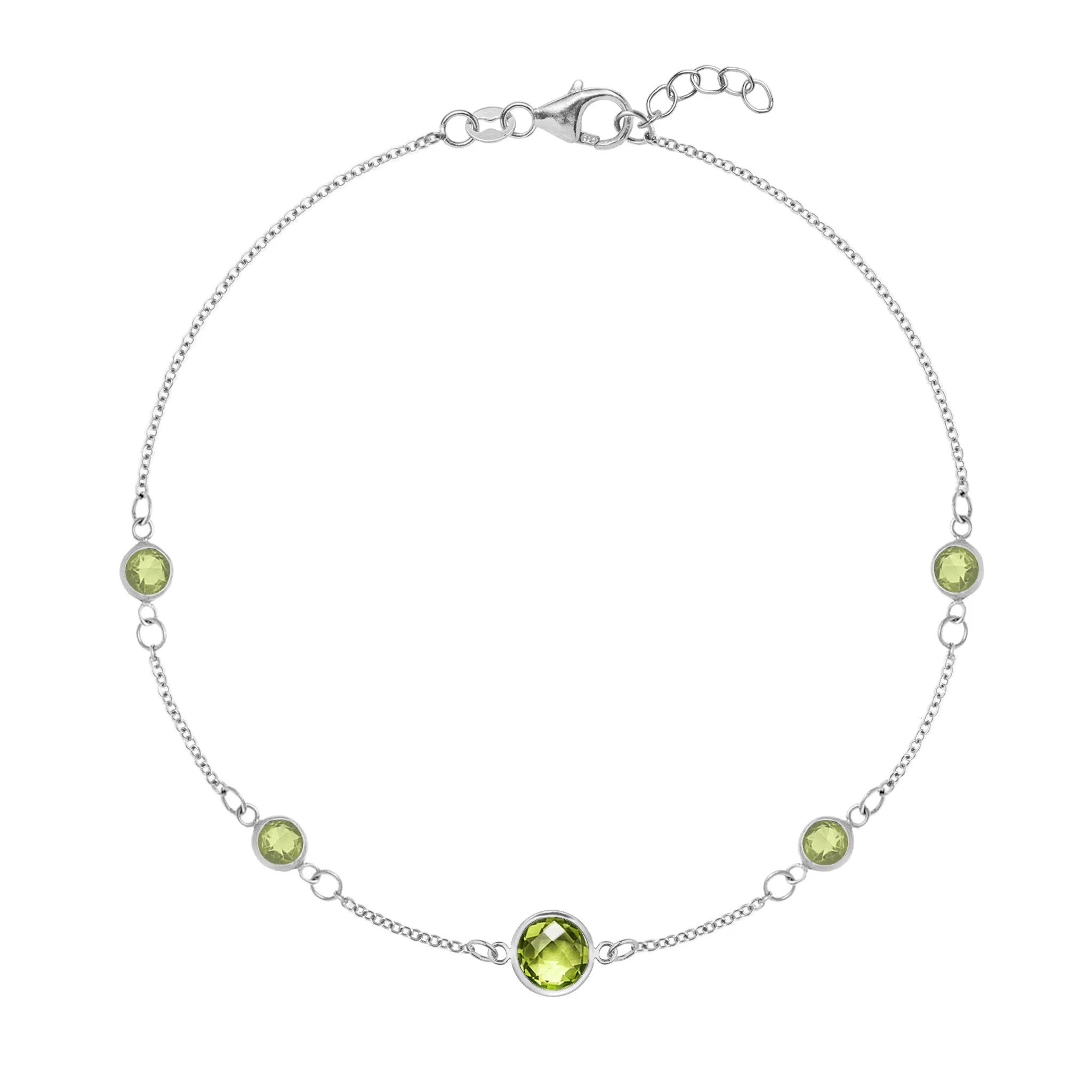 1 Grand & 4 Petite Peridot Bracelet in 14k Gold (August) sold by Haverhill product image thumbnail 5