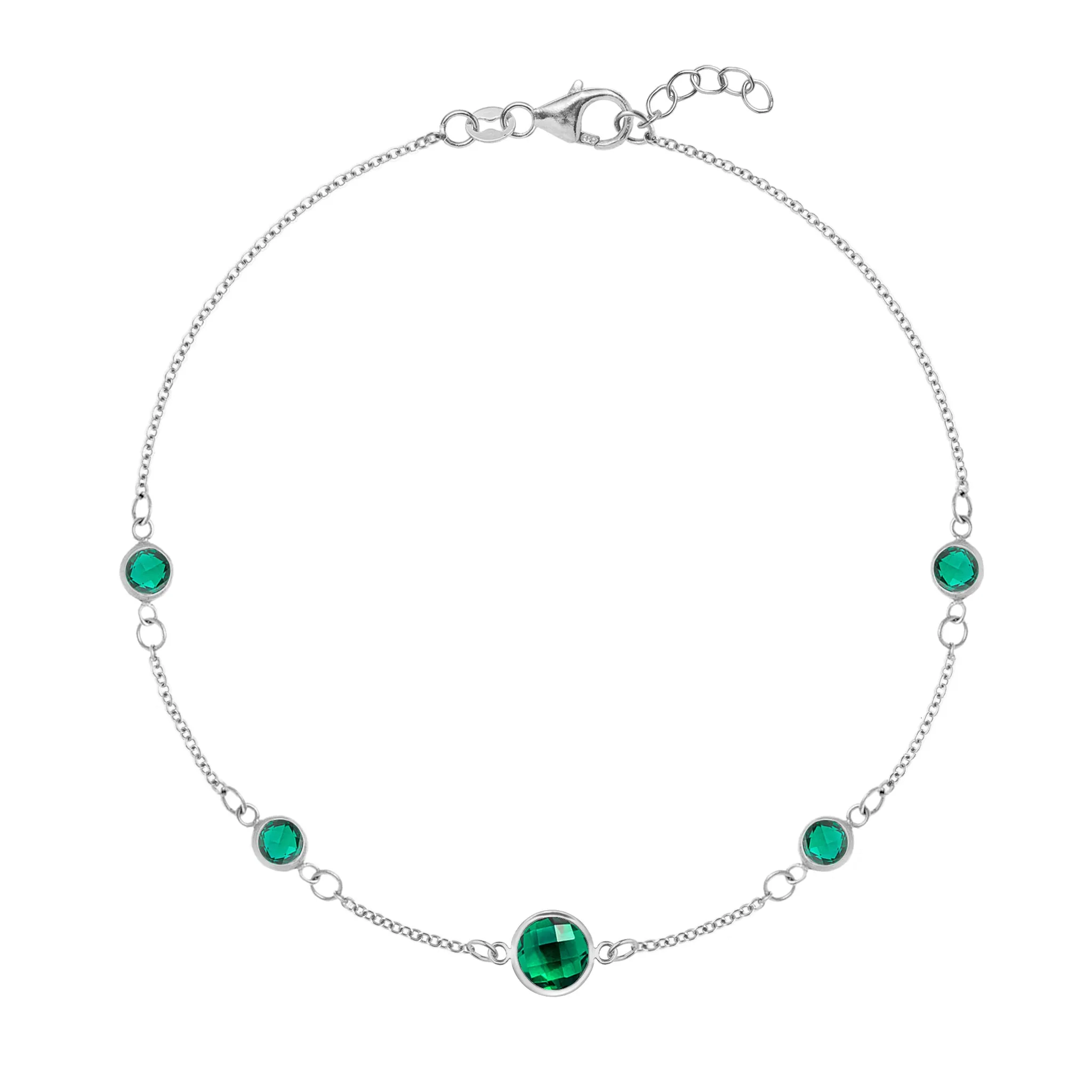 1 Grand & 4 Petite Emerald Bracelet in 14k Gold (May) sold by Haverhill product image thumbnail 5