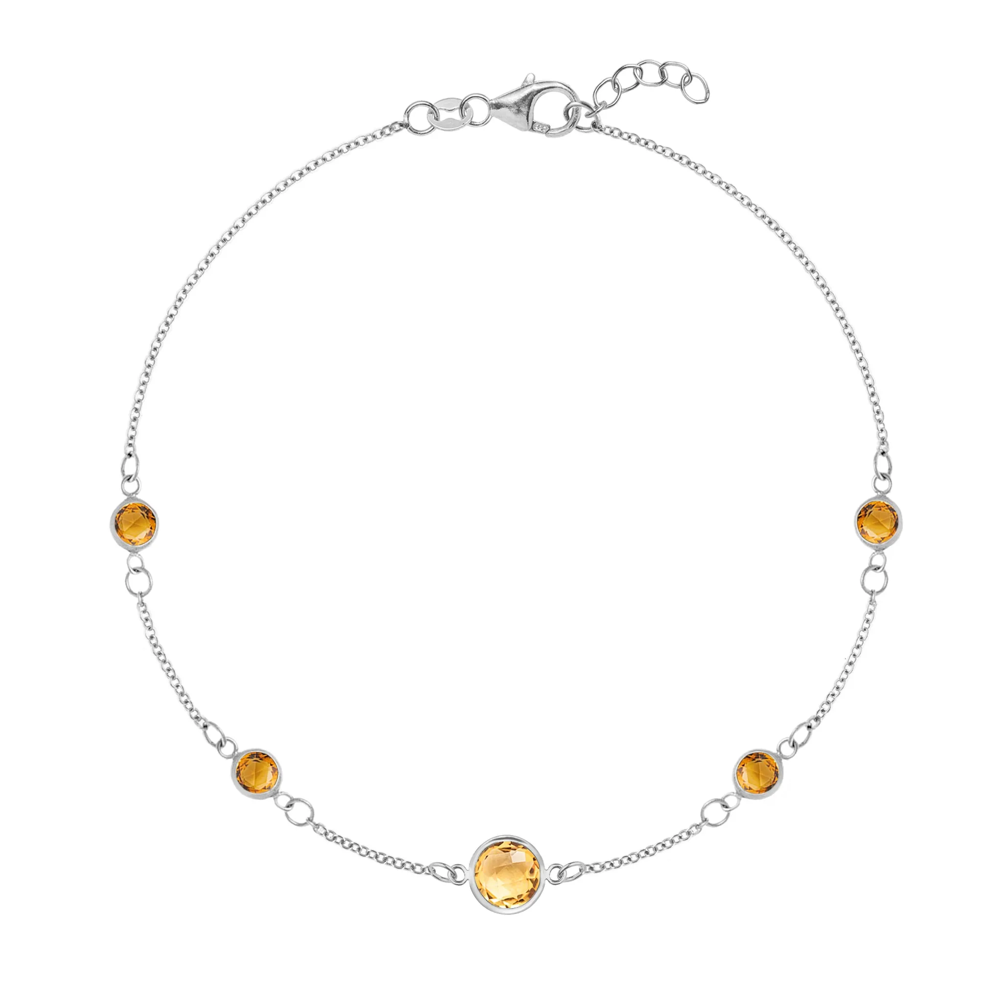 1 Grand & 4 Petite Citrine Bracelet in 14k Gold (November) sold by Haverhill product image thumbnail 5