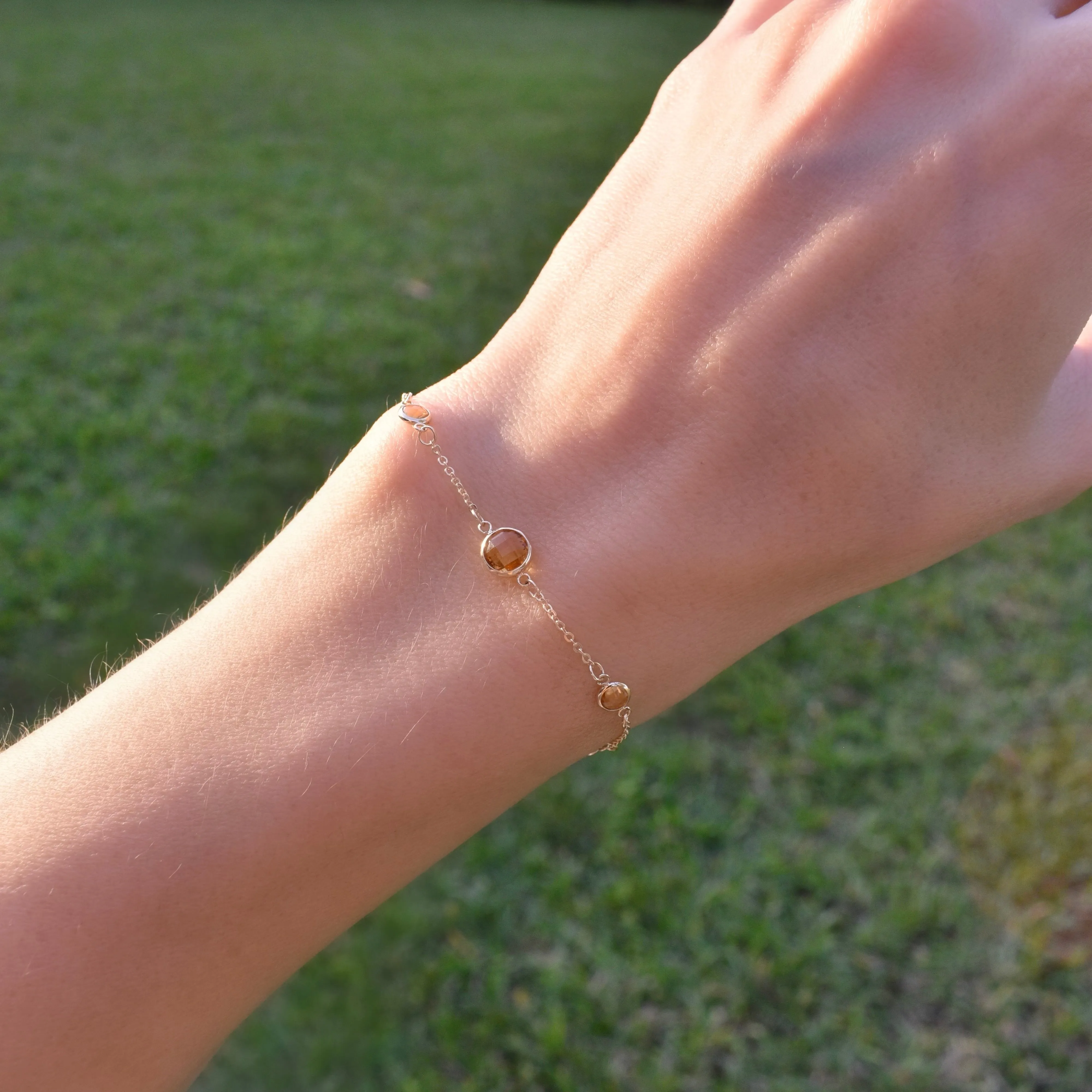 1 Grand & 4 Petite Citrine Bracelet in 14k Gold (November) sold by Haverhill product image thumbnail 2
