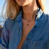 Rosecliff Small Heart Birthstone Necklace in 14k Gold sold by Haverhill