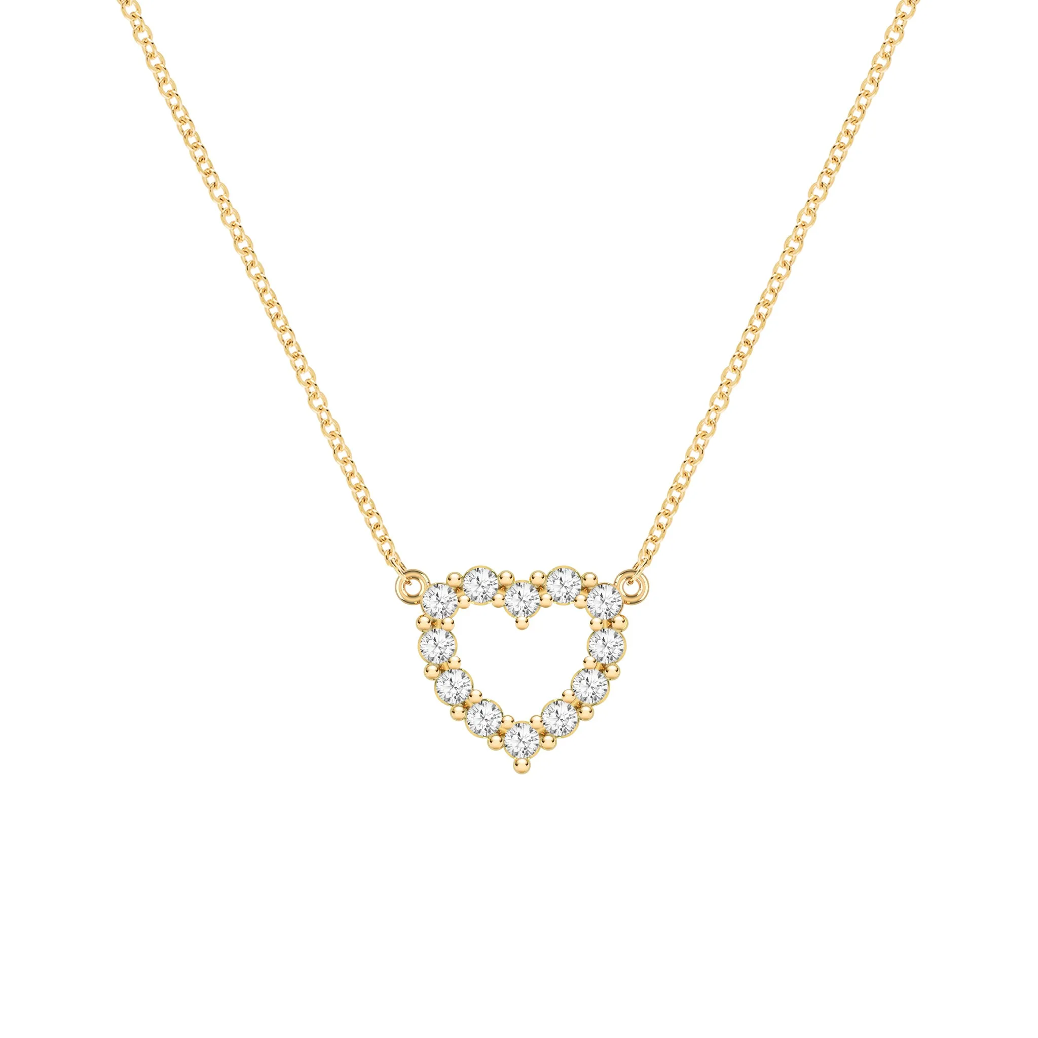 Rosecliff Small Heart Birthstone Necklace in 14k Gold sold by Haverhill