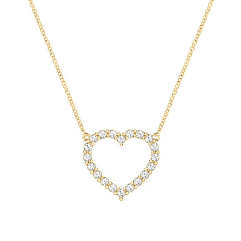 Rosecliff Heart Birthstone Necklace in 14k Gold sold by Haverhill